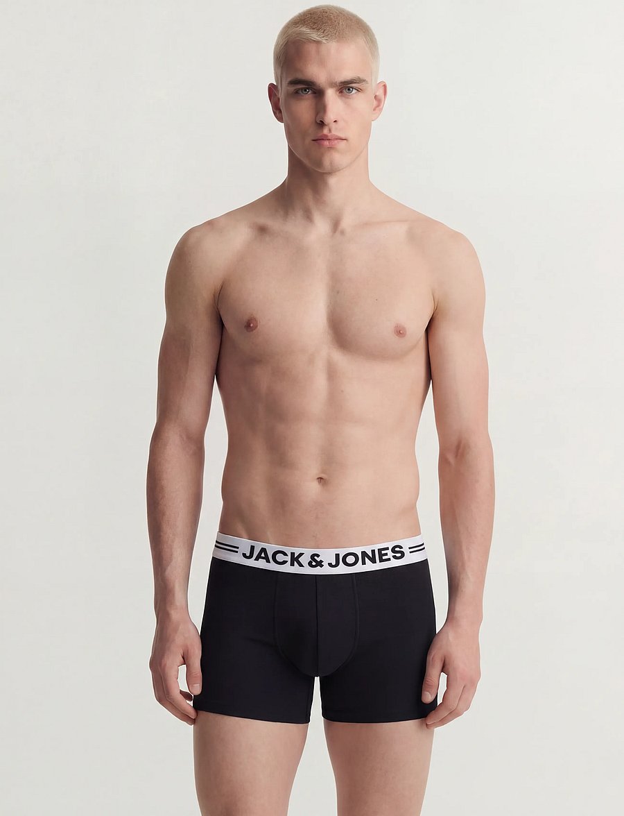 Jack & Jones - JACSENSE TRUNKS 7 PACK NOOS - black - 0