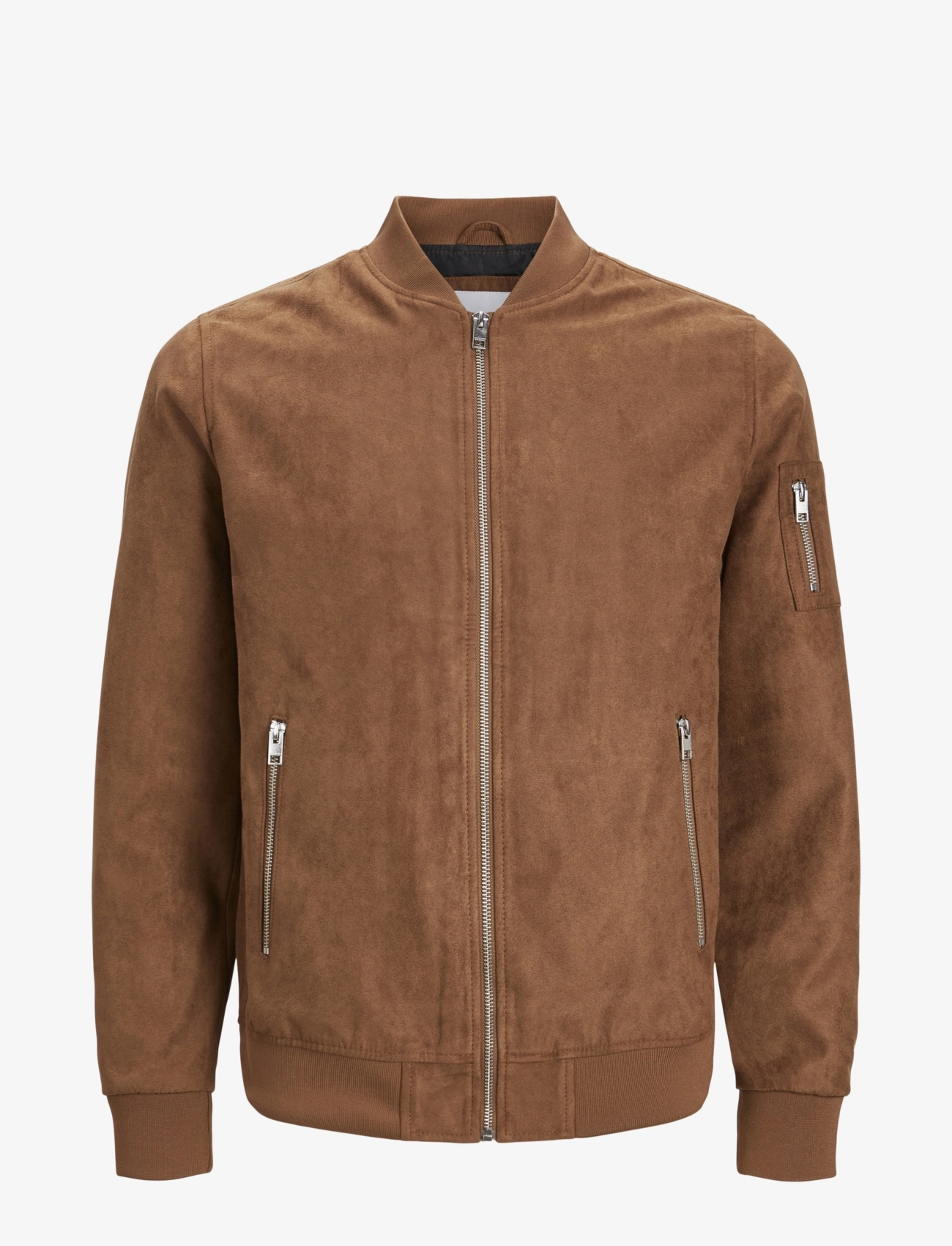 JACK & JONES Jjerocky Faux Wildleder Bomber Noos Braun - M - Herren