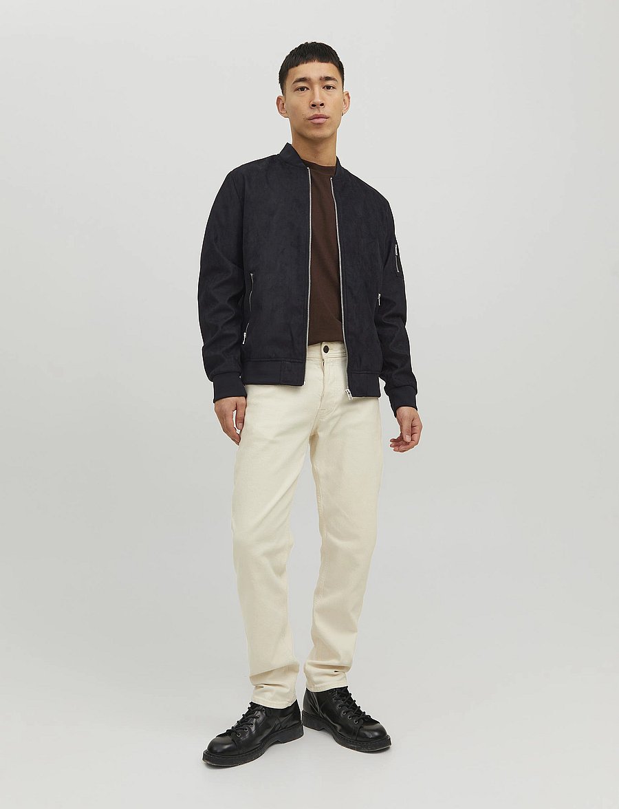 Jack & Jones - JJEROCKY FAUX SUEDE BOMBER NOOS - vestes de printemps - jet black - 3