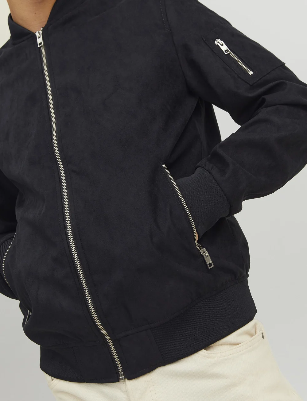 Jack & Jones - JJEROCKY FAUX SUEDE BOMBER NOOS - herbstjacken - jet black - 5