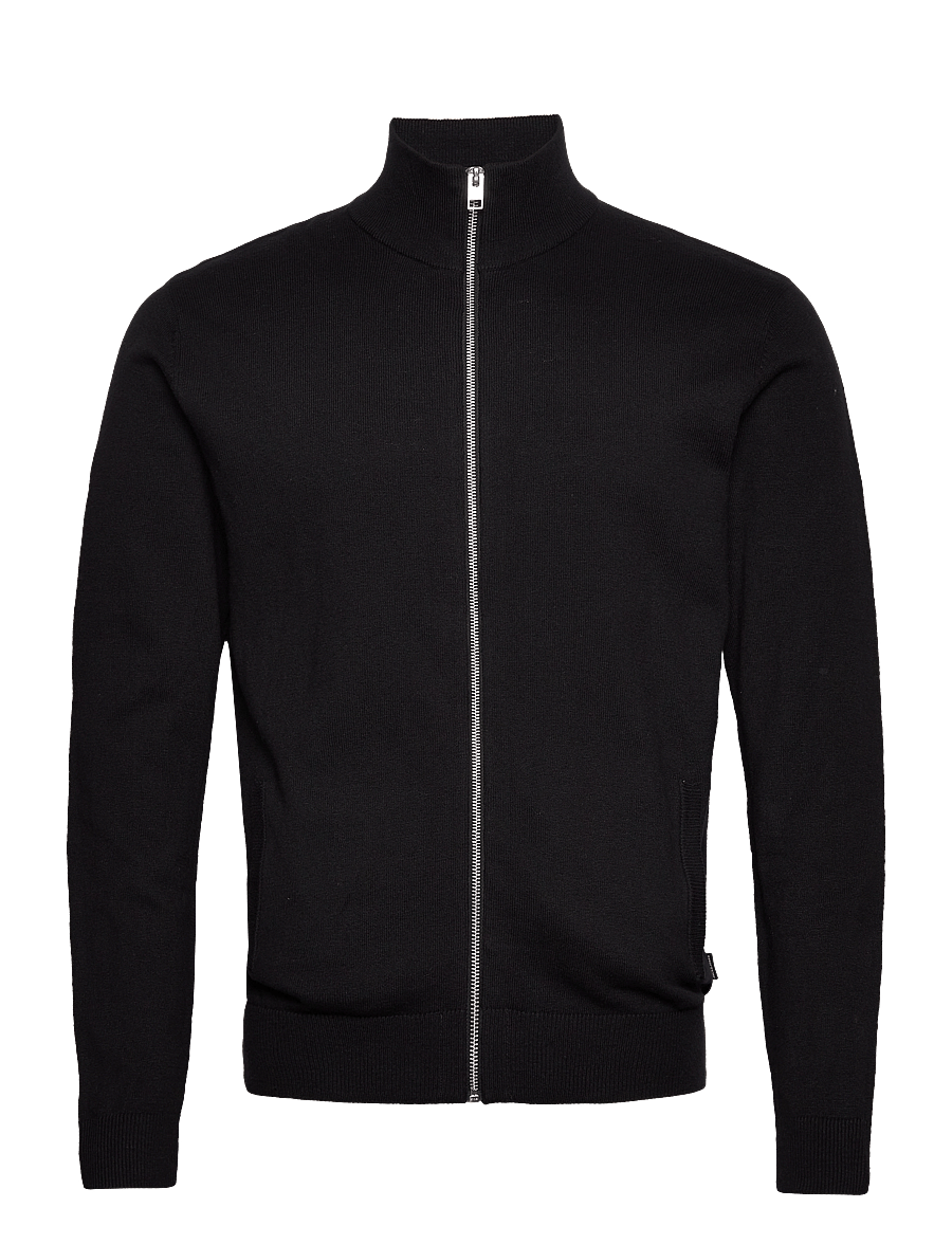 Jack & Jones - JJEEMIL KNIT TURTLE ZIP CARDIGAN NOOS - cardigans - black - 1