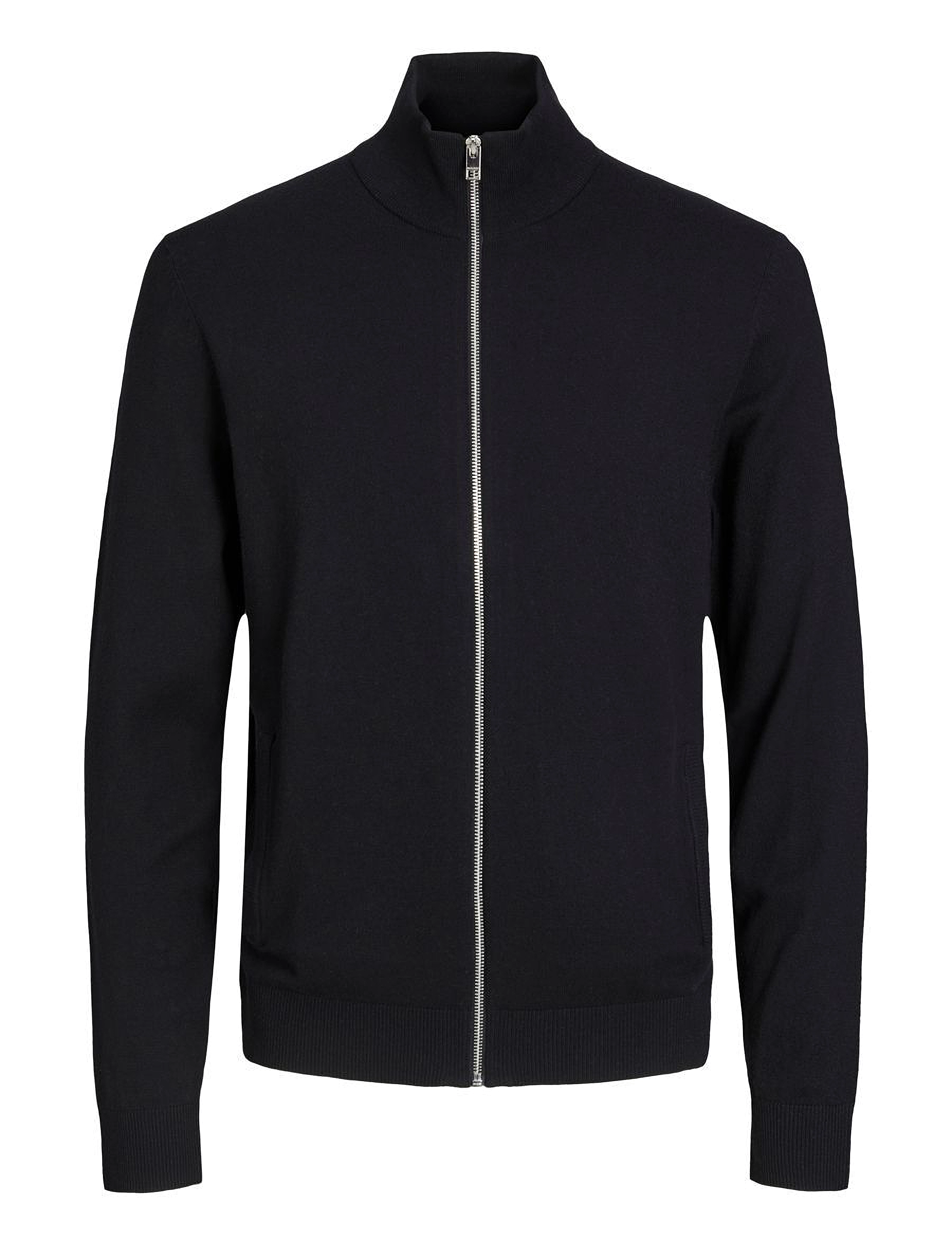 Jack & Jones - JJEEMIL KNIT TURTLE ZIP CARDIGAN NOOS - cardigans - black - 3