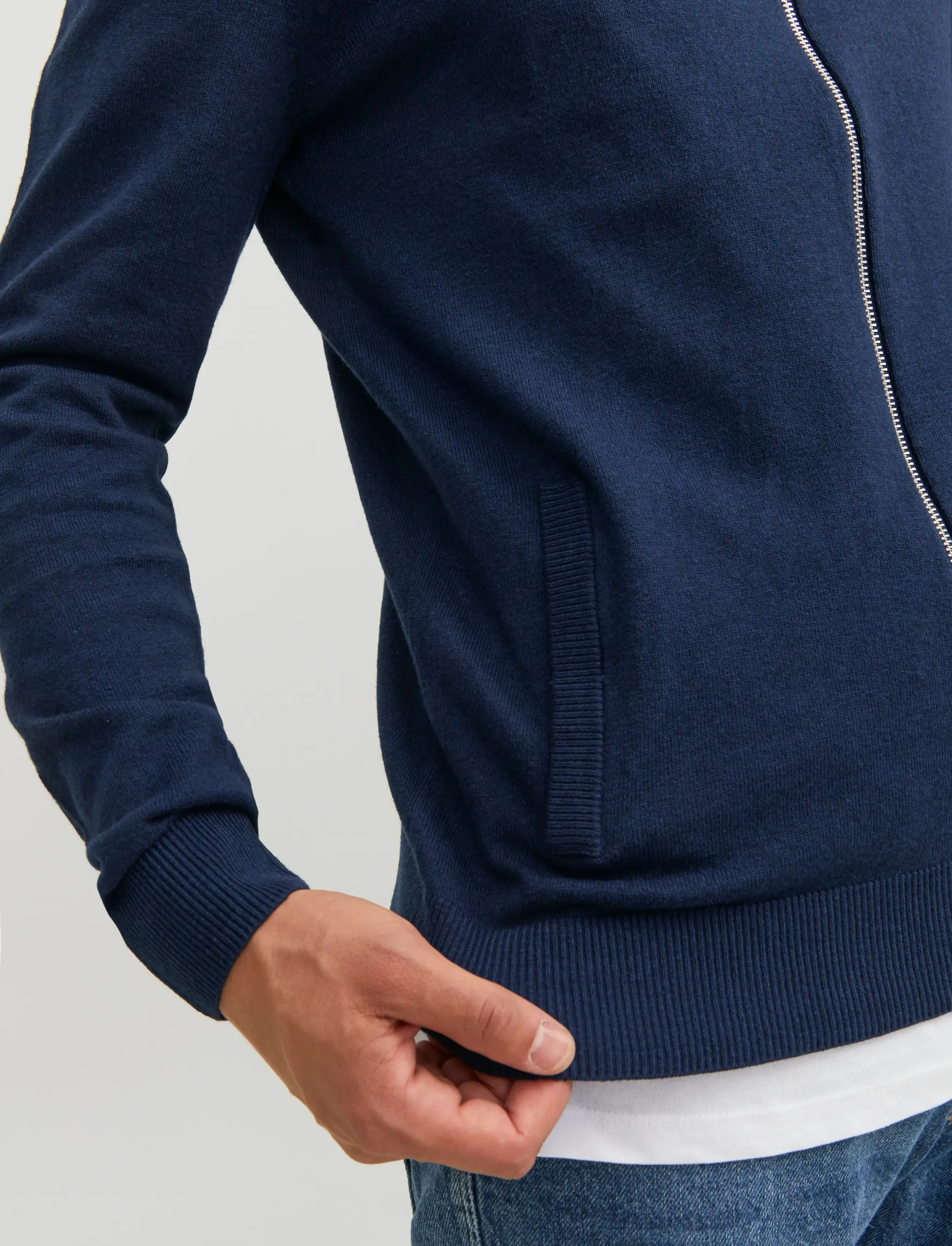 Jack & Jones - JJEEMIL KNIT TURTLE ZIP CARDIGAN NOOS - cardigans - navy blazer - 5