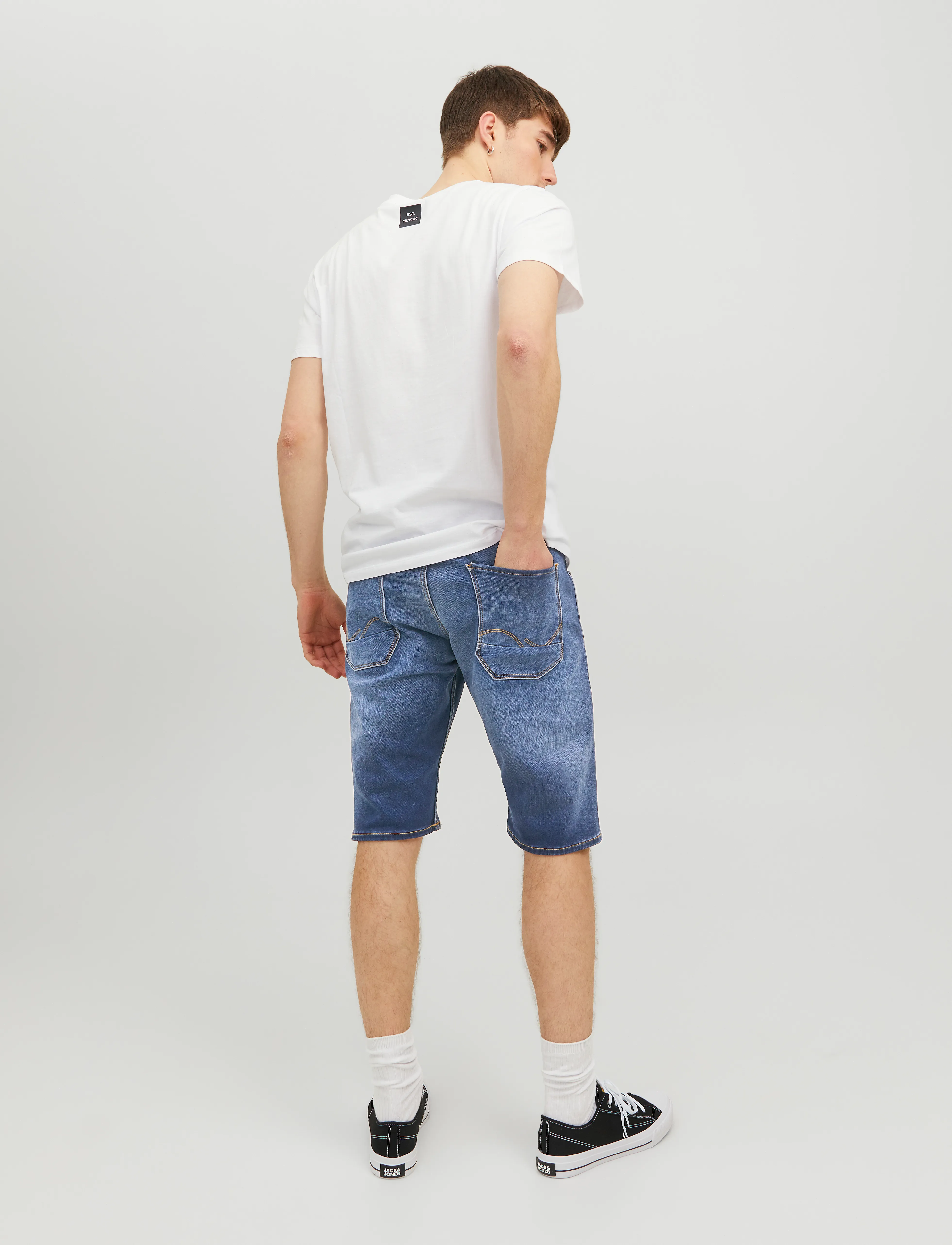 Jack & Jones - JJISCALE JJLONG SHORTS GE 608 I.K - jeans shorts - blue denim - 3