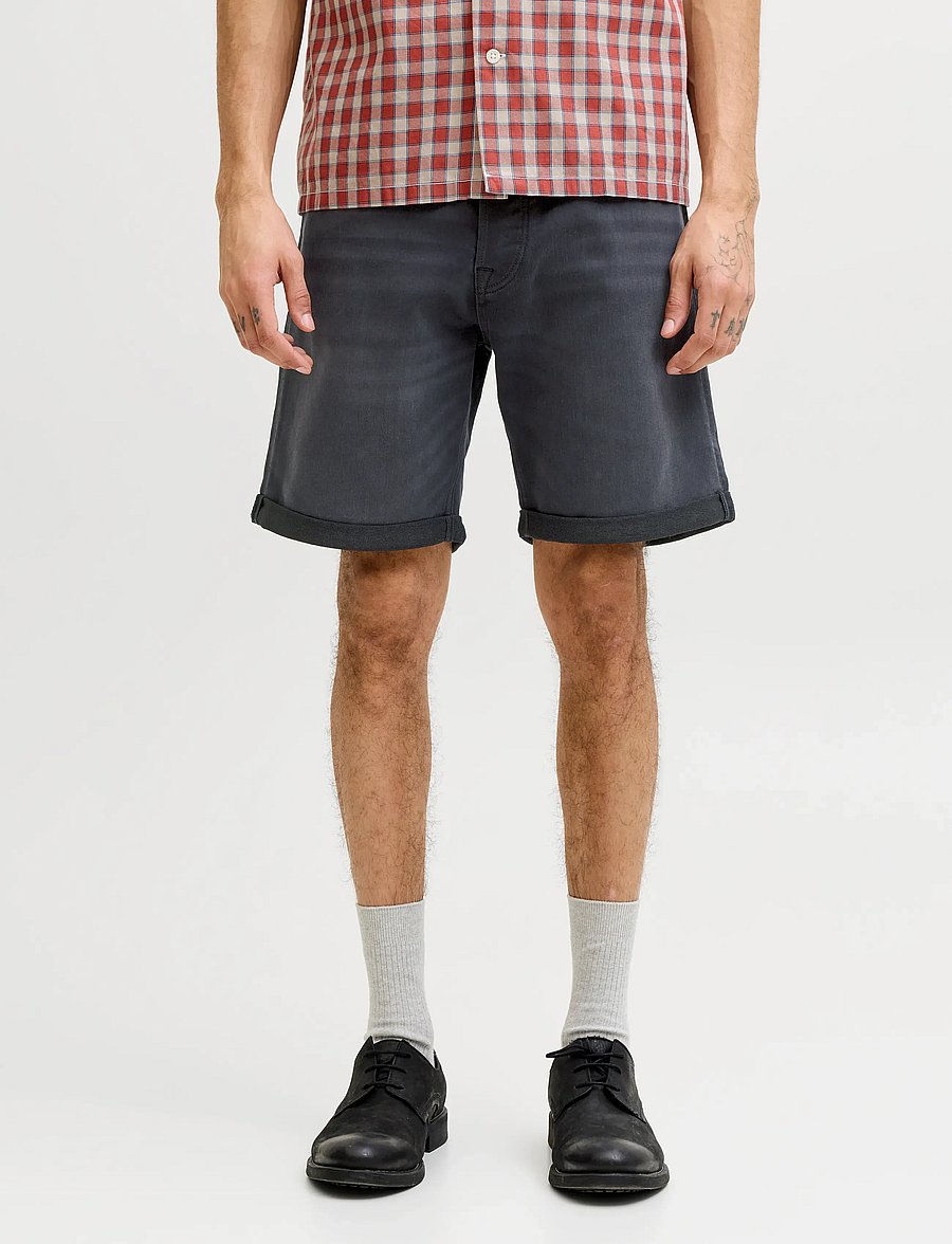 Jack & Jones - JJIRICK JJICON SHORTS GE 720 I.K SN - lühikesed teksapüksid - black denim - 0