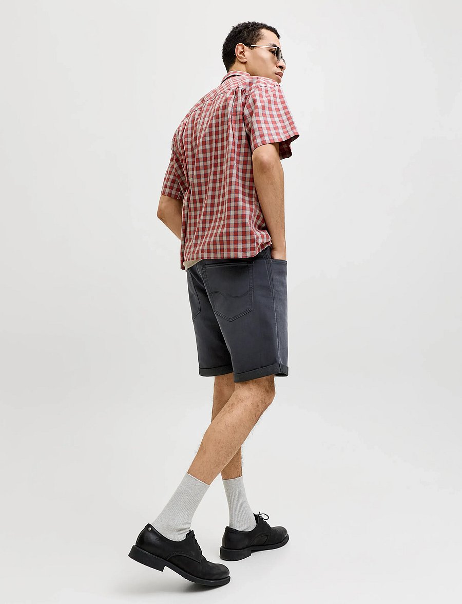 Jack & Jones - JJIRICK JJICON SHORTS GE 720 I.K SN - lühikesed teksapüksid - black denim - 5
