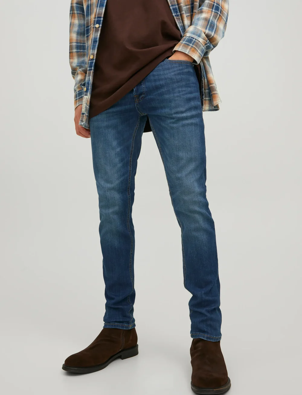 Jack & Jones - JJIGLENN JJORIGINAL AM 819 NOOS PIW - slim jeans - blue denim - 0