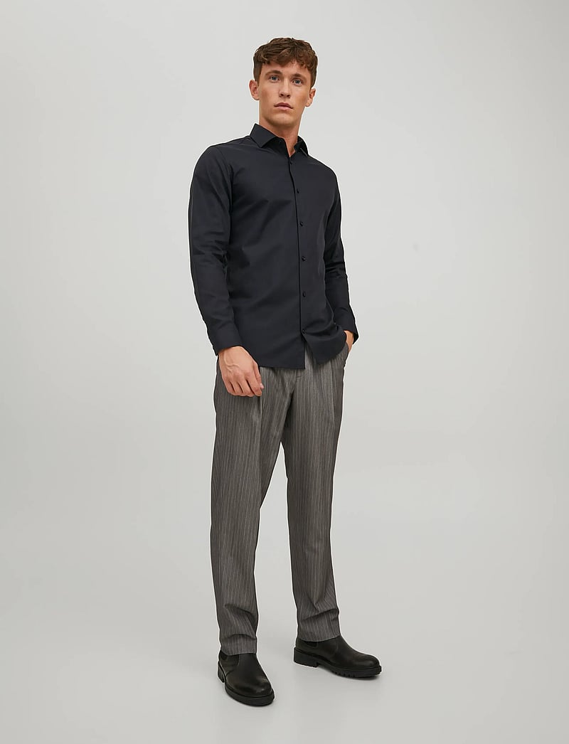 Jack & Jones - JPRBLAPARKER SHIRT L/S NOOS - randiga skjortor - black - 4