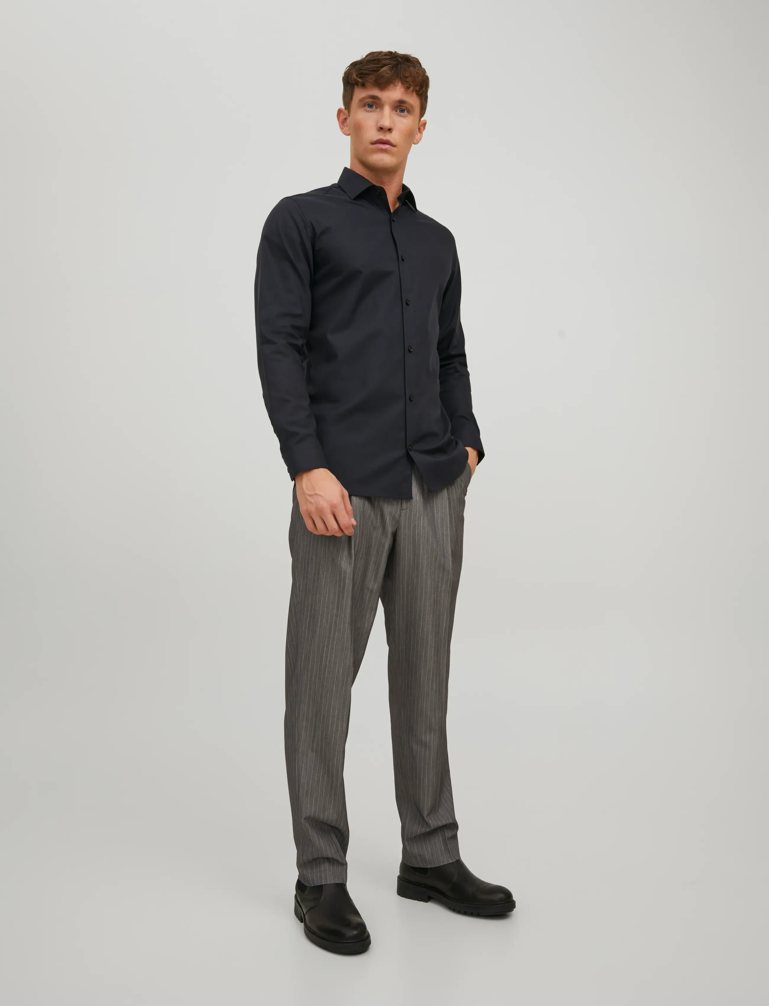 Jack & Jones - JPRBLAPARKER SHIRT L/S NOOS - gestreifte hemden - black - 4