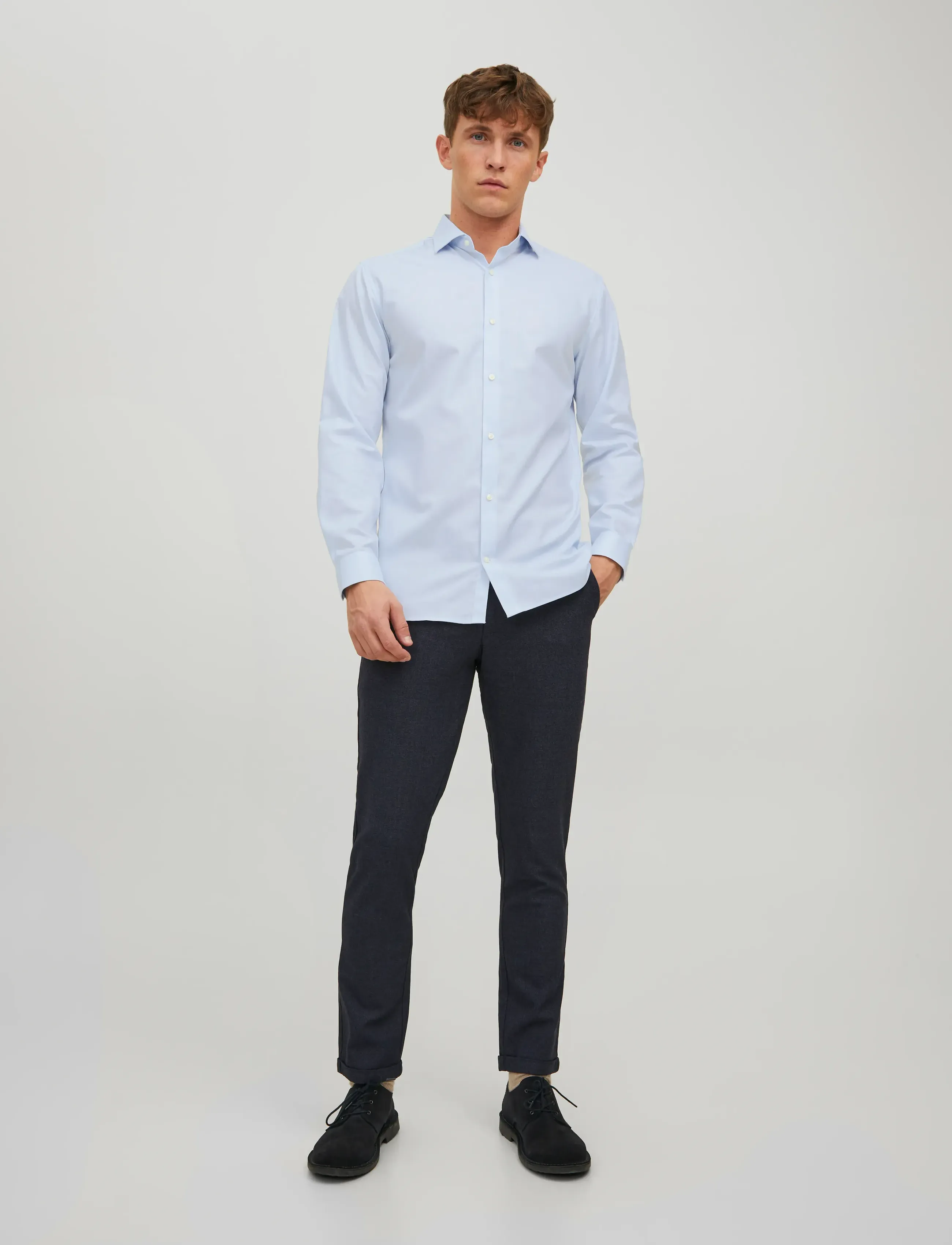 Jack & Jones - JPRBLAPARKER SHIRT L/S NOOS - triibulised särgid - cashmere blue - 4