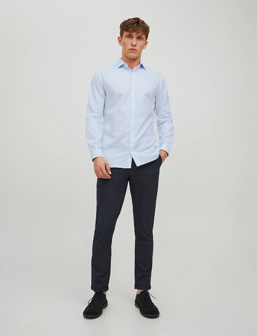 Jack & Jones - JPRBLAPARKER SHIRT L/S NOOS - triibulised särgid - cashmere blue - 4