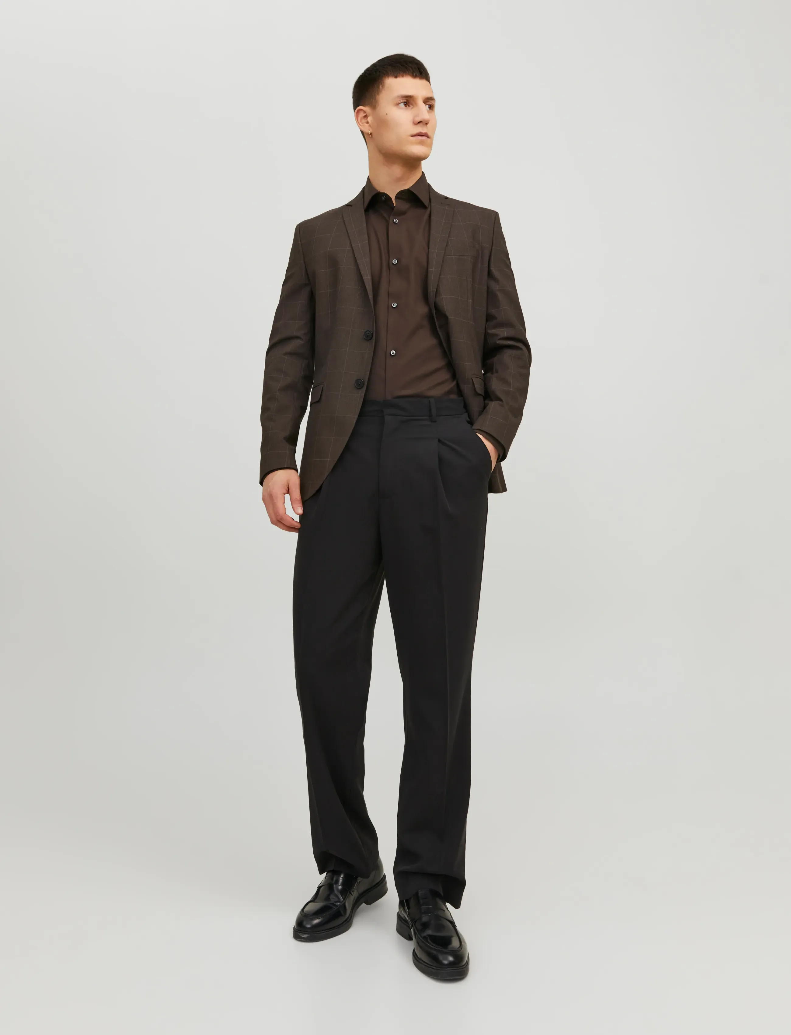 Jack & Jones - JPRBLAPARKER SHIRT L/S NOOS - tavalised t-särgid - chocolate torte - 4