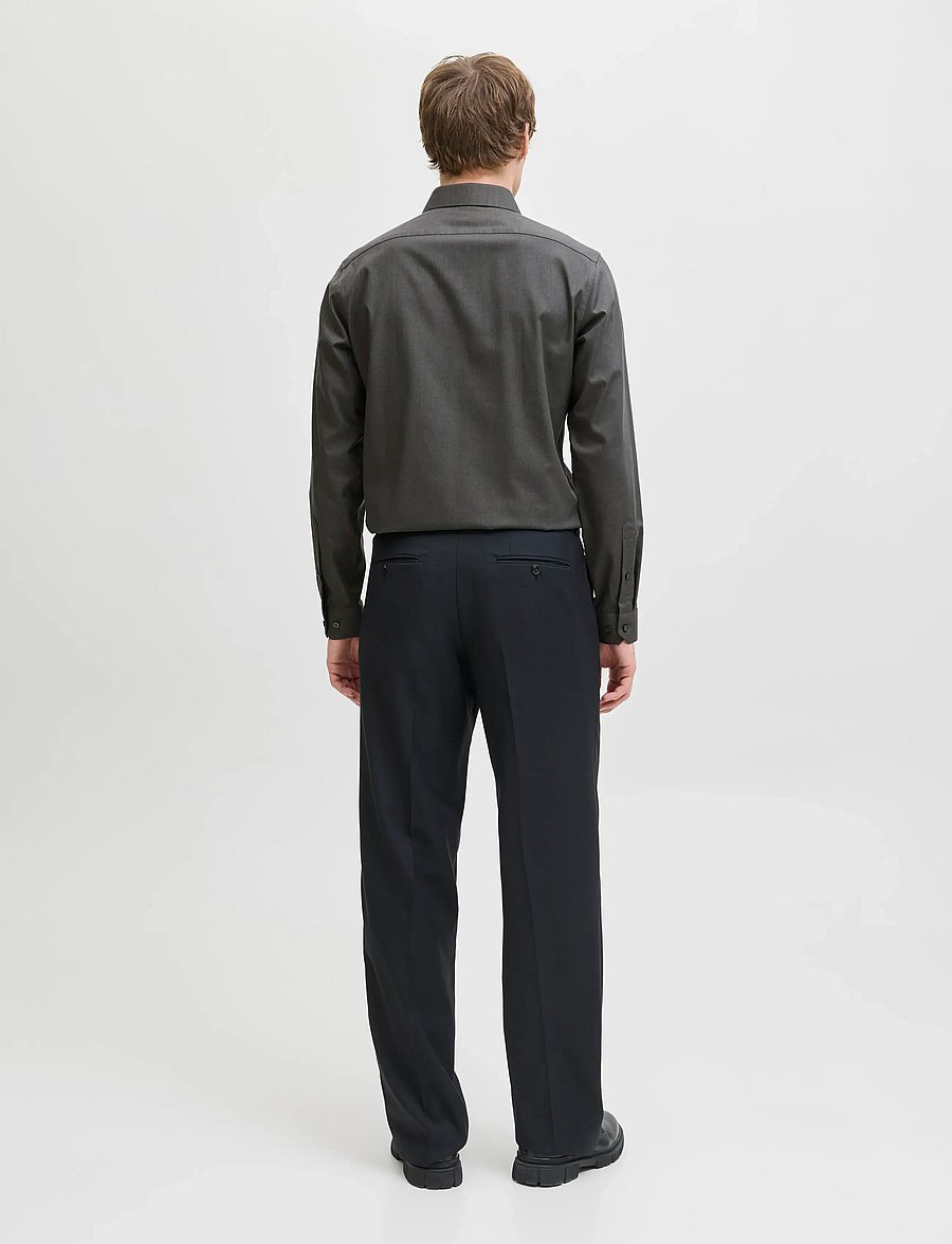 Jack & Jones - JPRBLAPARKER SHIRT L/S NOOS - randiga skjortor - dark grey melange - 2