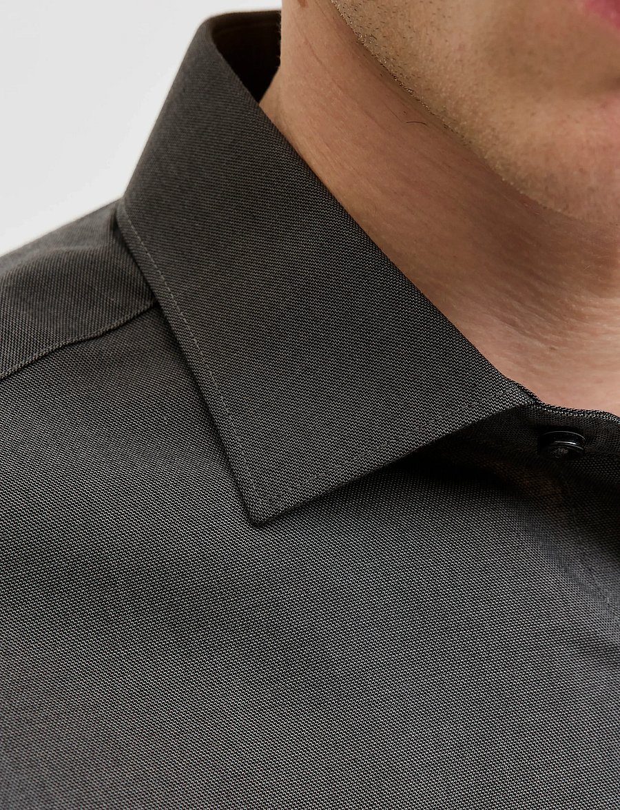 Jack & Jones - JPRBLAPARKER SHIRT L/S NOOS - randiga skjortor - dark grey melange - 4