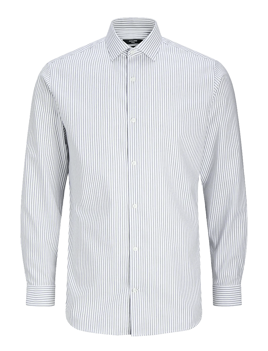 Jack & Jones - JPRBLAPARKER SHIRT L/S NOOS - stribede skjorter - faded denim - 1