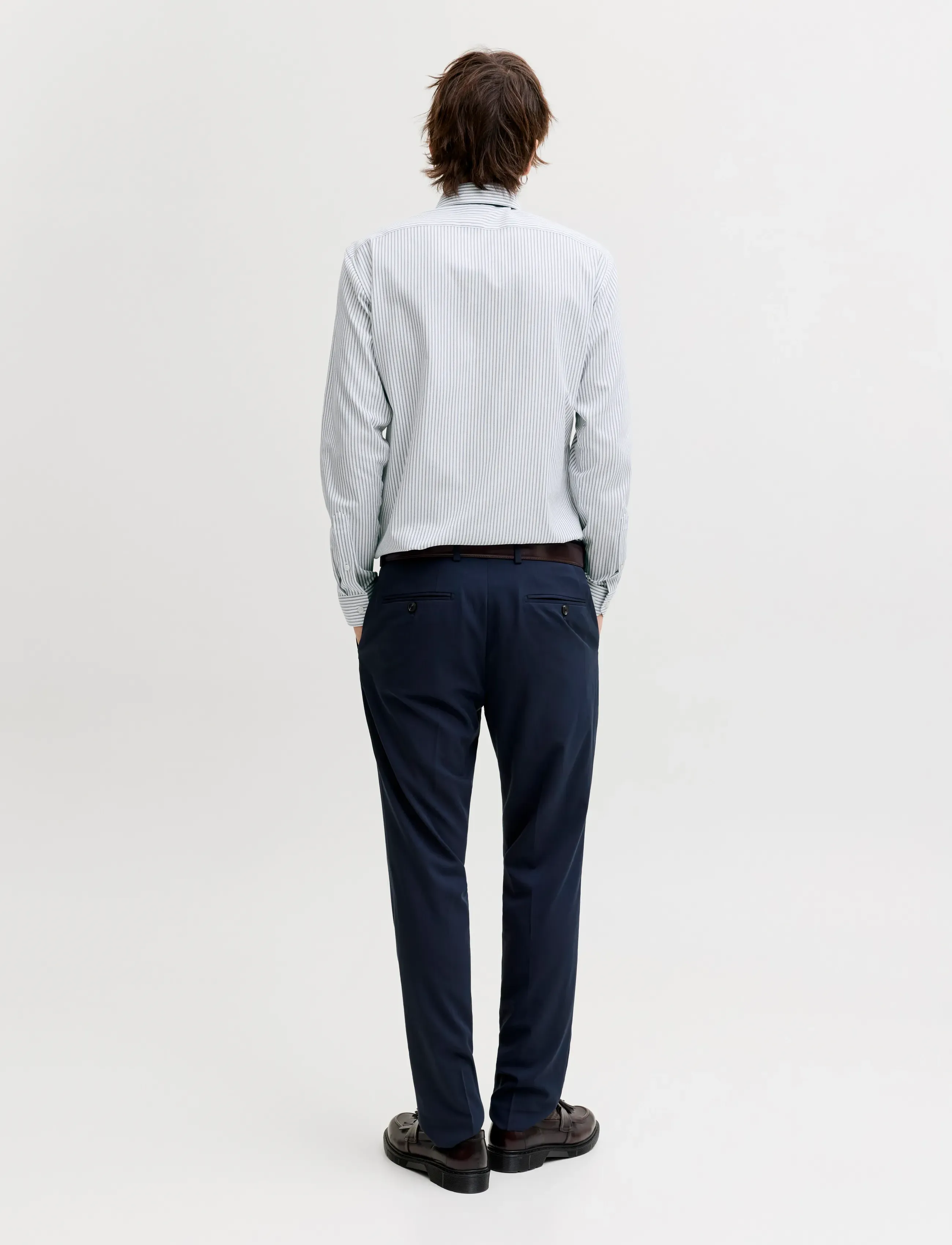 Jack & Jones - JPRBLAPARKER SHIRT L/S NOOS - stribede skjorter - faded denim - 2