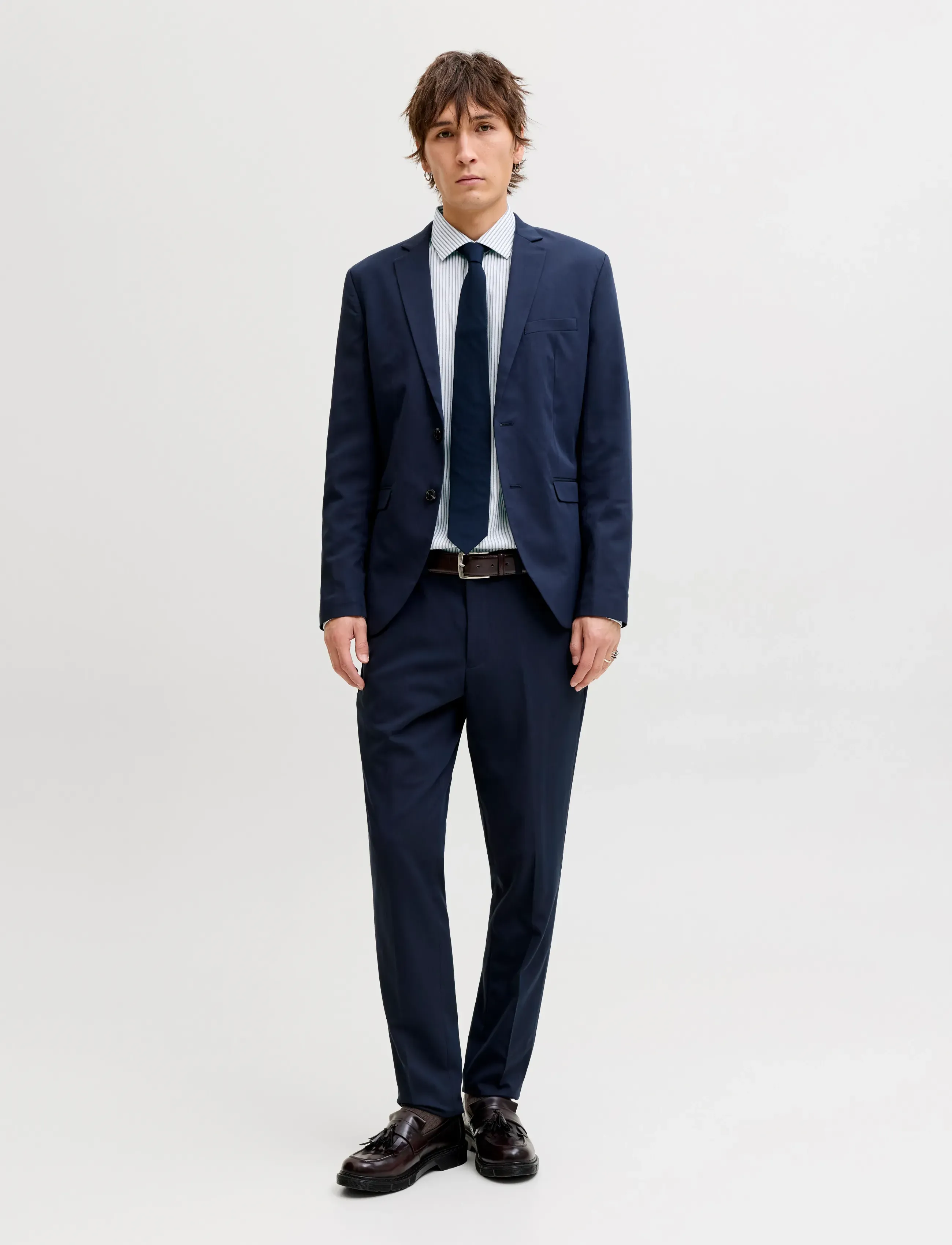 Jack & Jones - JPRBLAPARKER SHIRT L/S NOOS - stribede skjorter - faded denim - 3