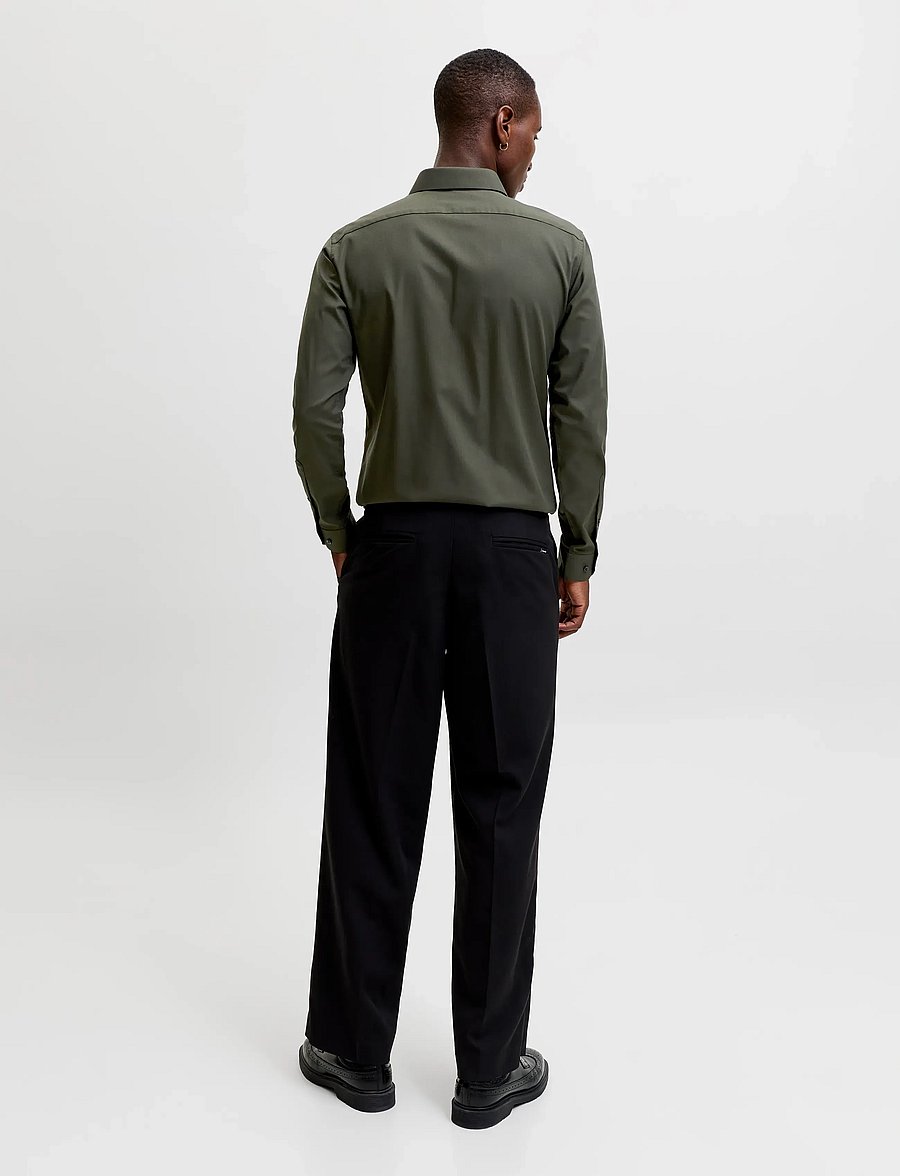 Jack & Jones - JPRBLAPARKER SHIRT L/S NOOS - röndóttar skyrtur - forest night - 2