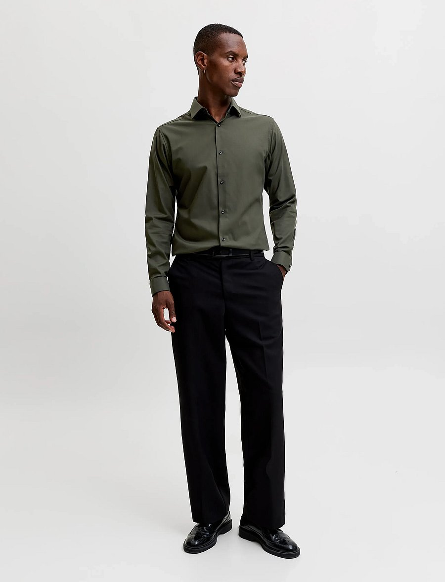 Jack & Jones - JPRBLAPARKER SHIRT L/S NOOS - röndóttar skyrtur - forest night - 3