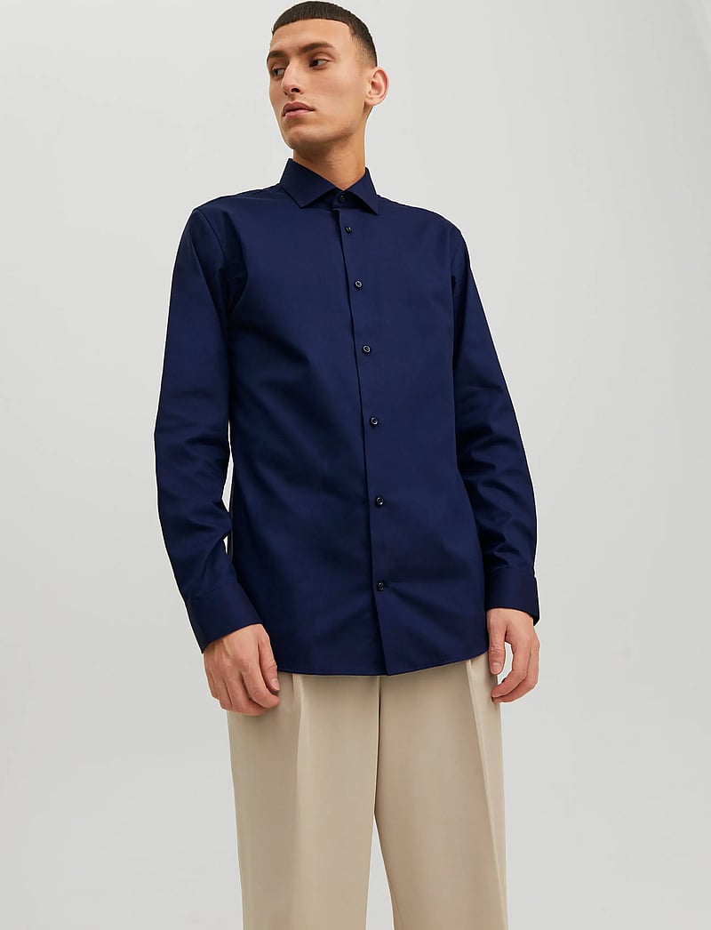 Jack & Jones - JPRBLAPARKER SHIRT L/S NOOS - formelle skjorter - perfect navy - 0