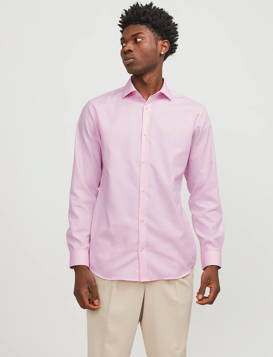 Jack & Jones - JPRBLAPARKER SHIRT L/S NOOS - randiga skjortor - pink nectar - 0