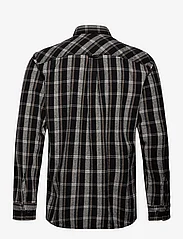 Jack & Jones - JCODESERT HERRINGBONE CHECK SHIRT LS LN - checkered shirts - black - 1