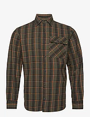 Jack & Jones - JCODESERT HERRINGBONE CHECK SHIRT LS LN - checkered shirts - forest night - 0