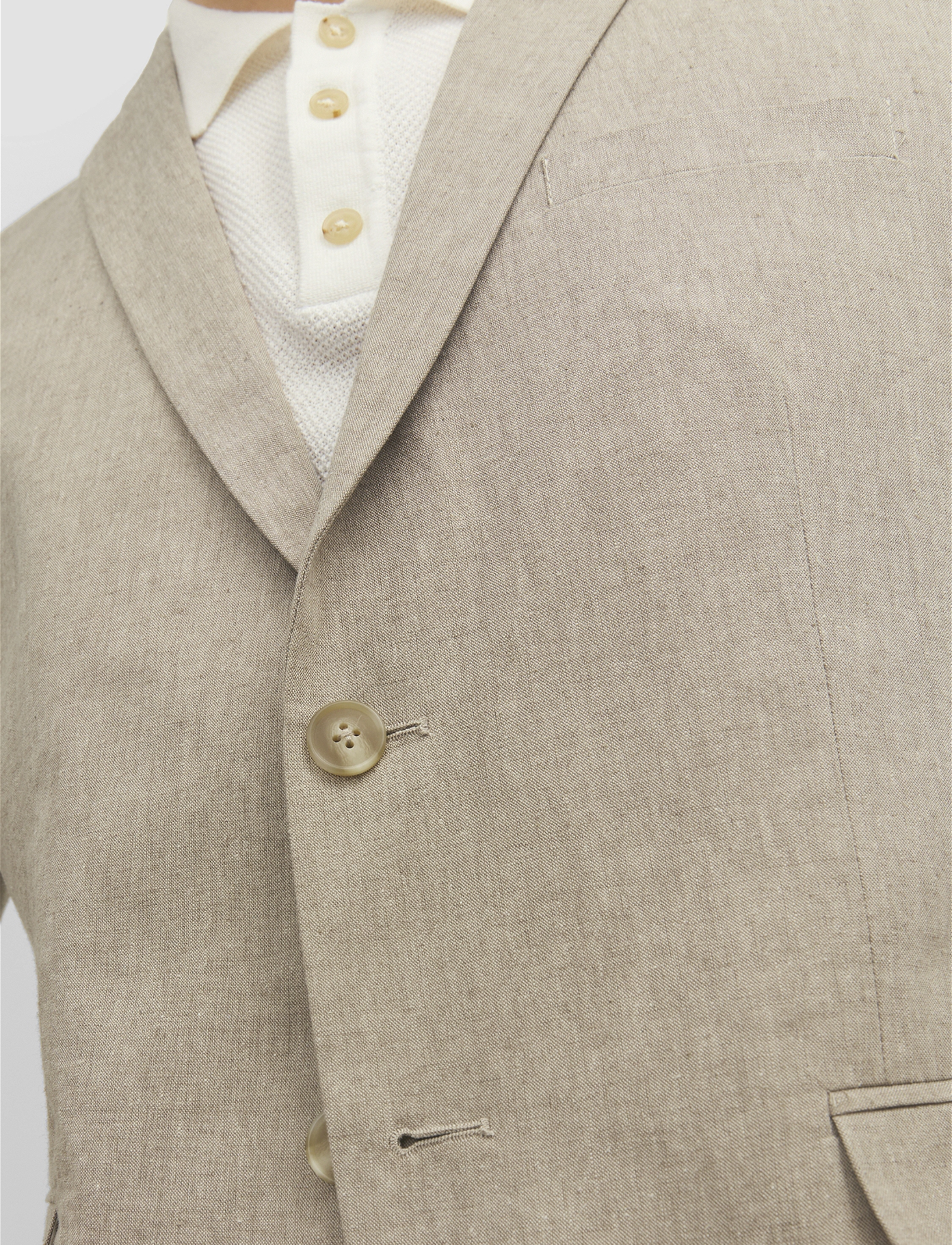 Jack & Jones - JPRRIVIERA LINEN BLAZER SLIM FIT SN - beige - 3