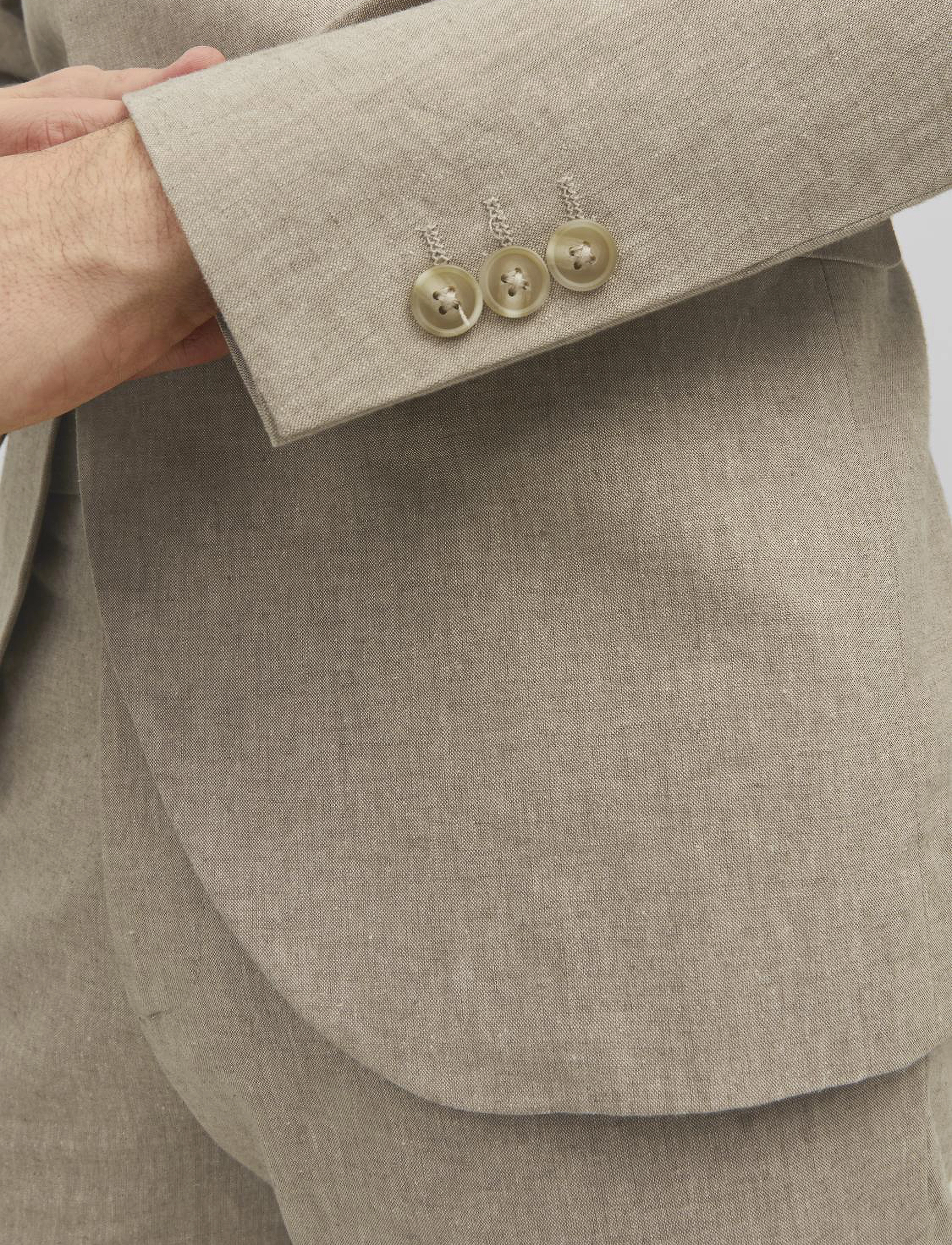 Jack & Jones - JPRRIVIERA LINEN BLAZER SLIM FIT SN - beige - 4