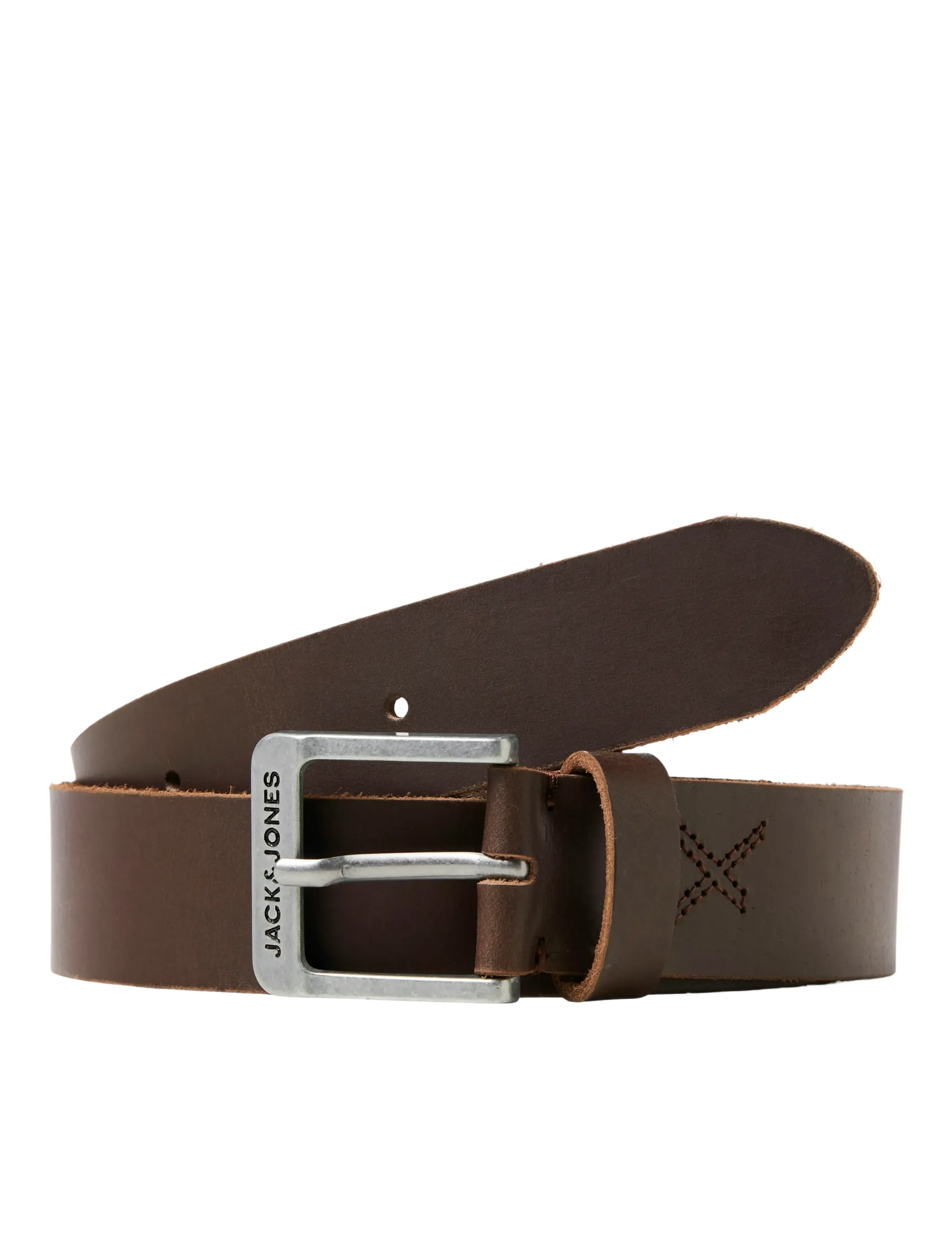 Jack & Jones JACROCK LEATHER BELT NOOS - Deals - BROWN STONE / brown