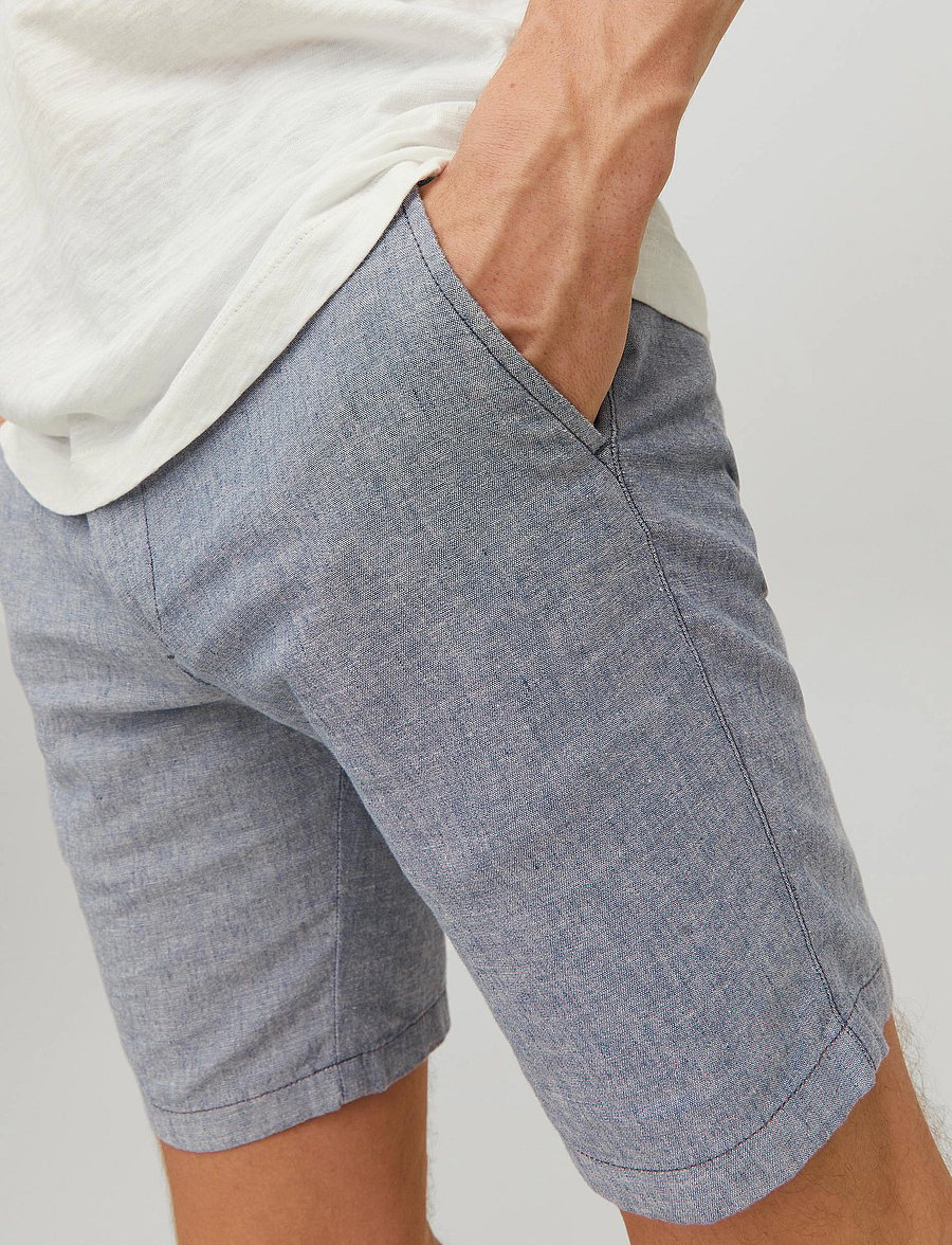 Jack & Jones - JPSTMARCO BREEZE SHORTS SRT - leinen-shorts - blue indigo - 4