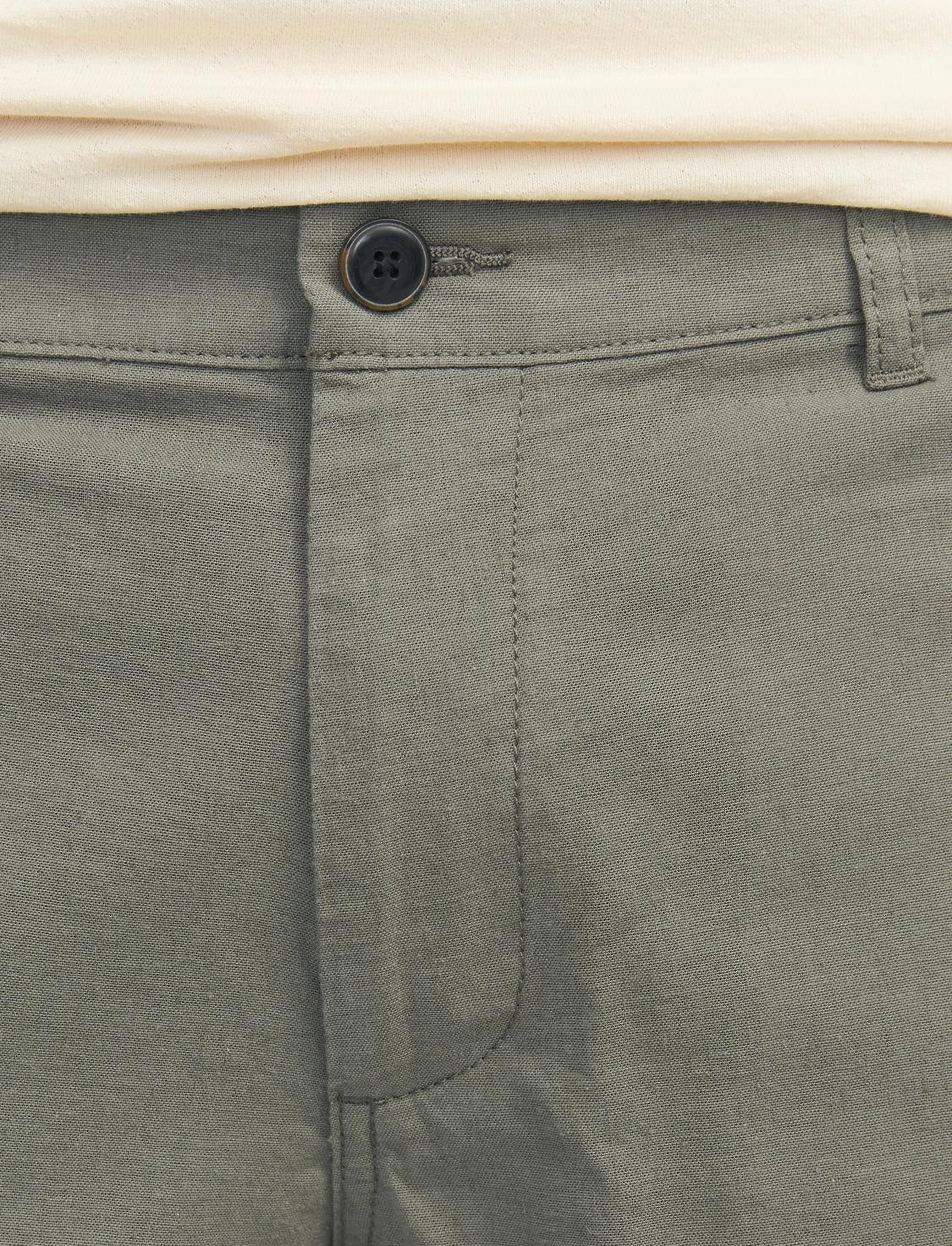 Jack & Jones - JPSTMARCO BREEZE SHORTS SRT - linen shorts - deep lichen green - 3