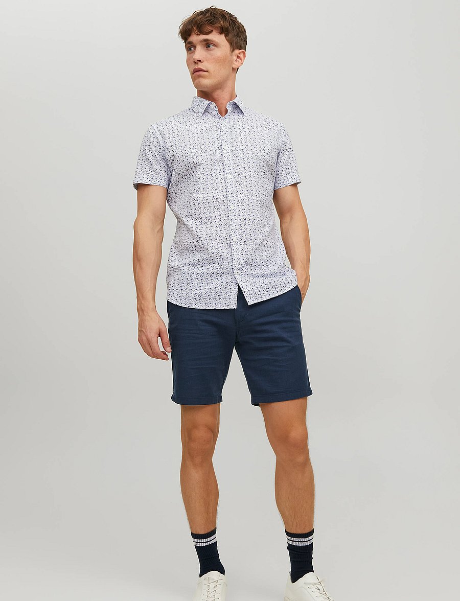 Jack & Jones - JPSTMARCO BREEZE SHORTS SRT - linased lühikesed püksid - navy blazer - 0