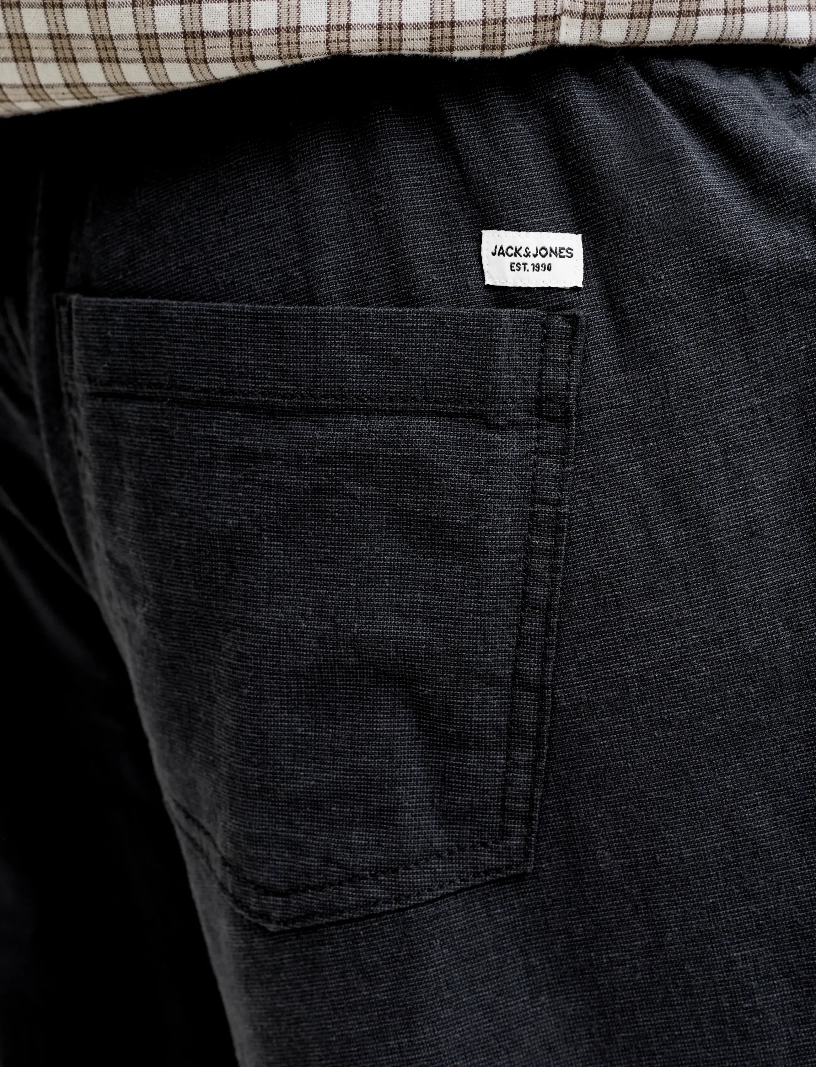 Jack & Jones - JPSTACE BREEZE JOGGER LN - linen trousers - black - 5