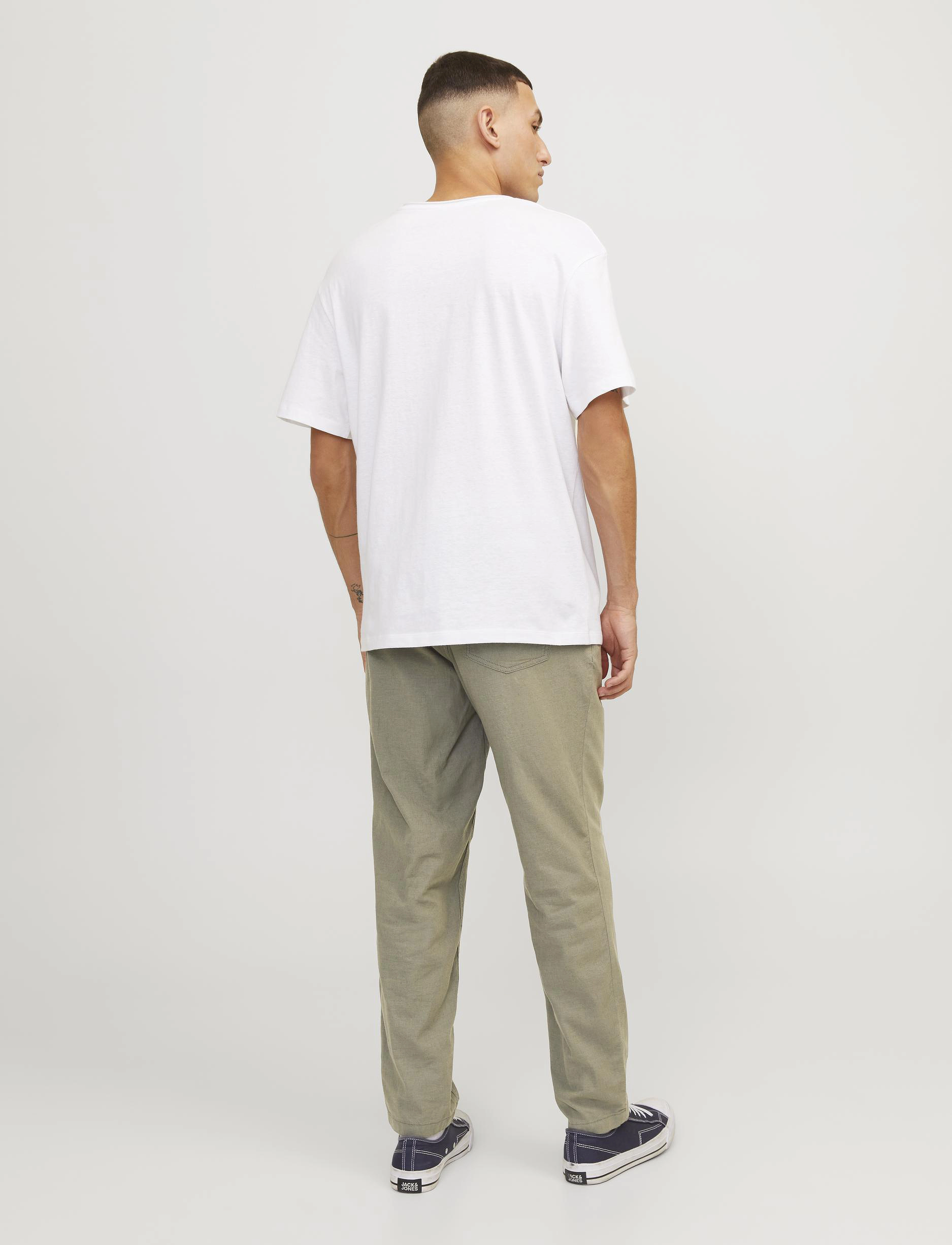 Jack & Jones - JPSTACE BREEZE JOGGER LN - hørbukser - deep lichen green - 3
