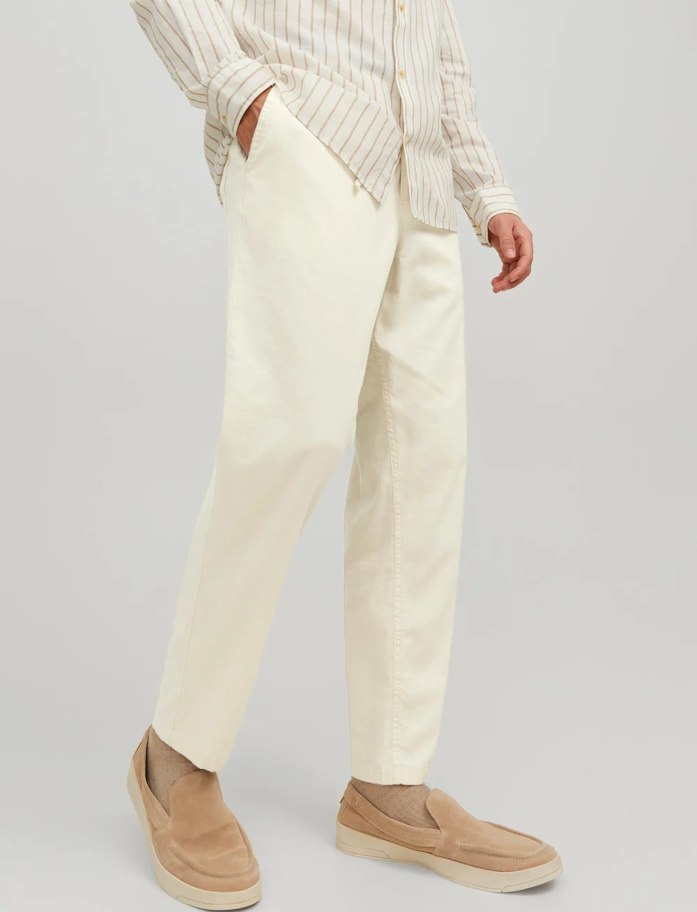 Jack & Jones - JPSTACE BREEZE JOGGER SN - linnen broeken - moonbeam - 0