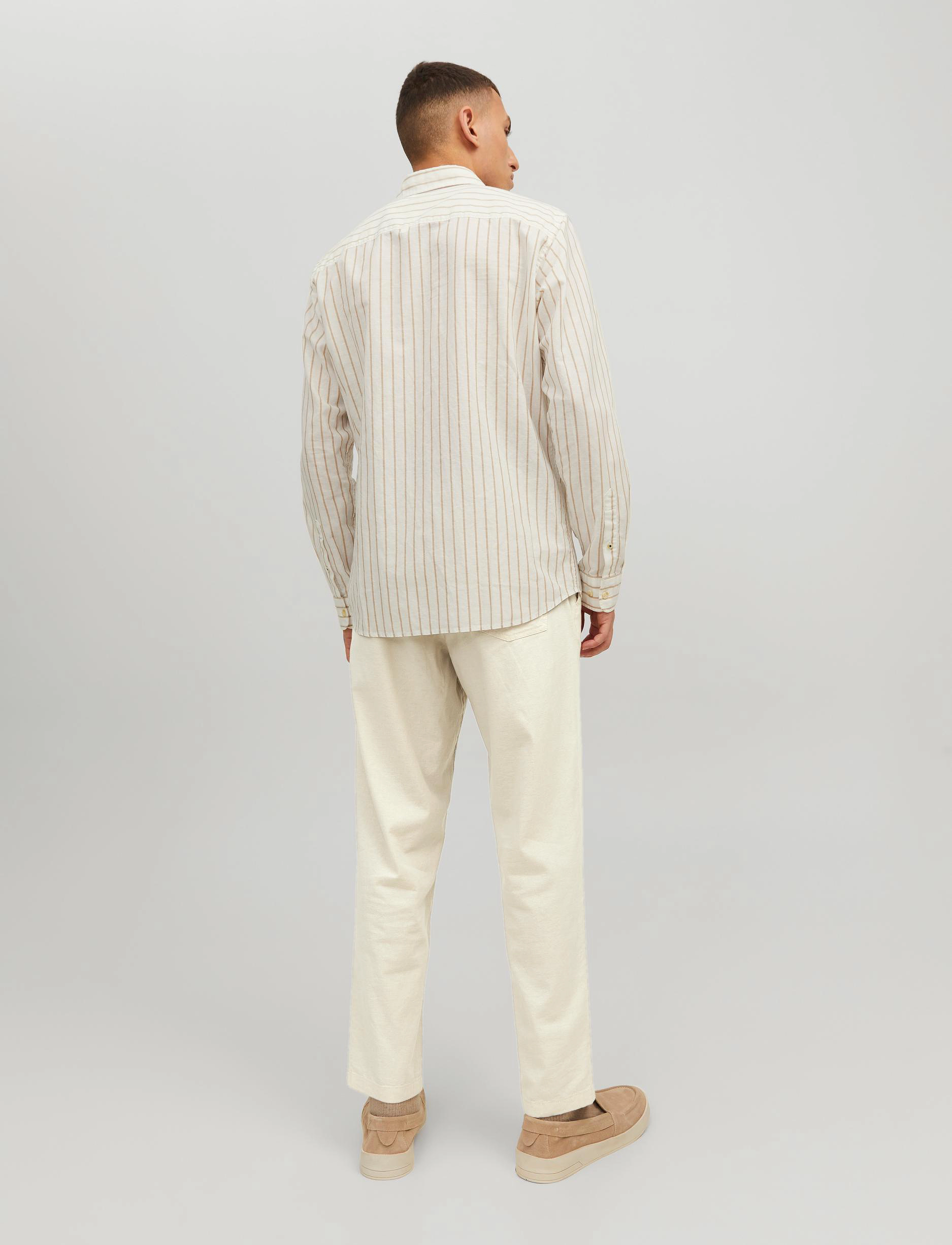 Jack & Jones - JPSTACE BREEZE JOGGER LN - leinenhosen - moonbeam - 3