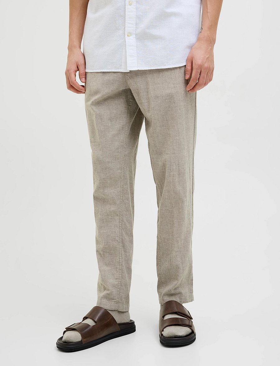 Jack & Jones - JPSTACE BREEZE JOGGER LN - leinenhosen - morel - 0