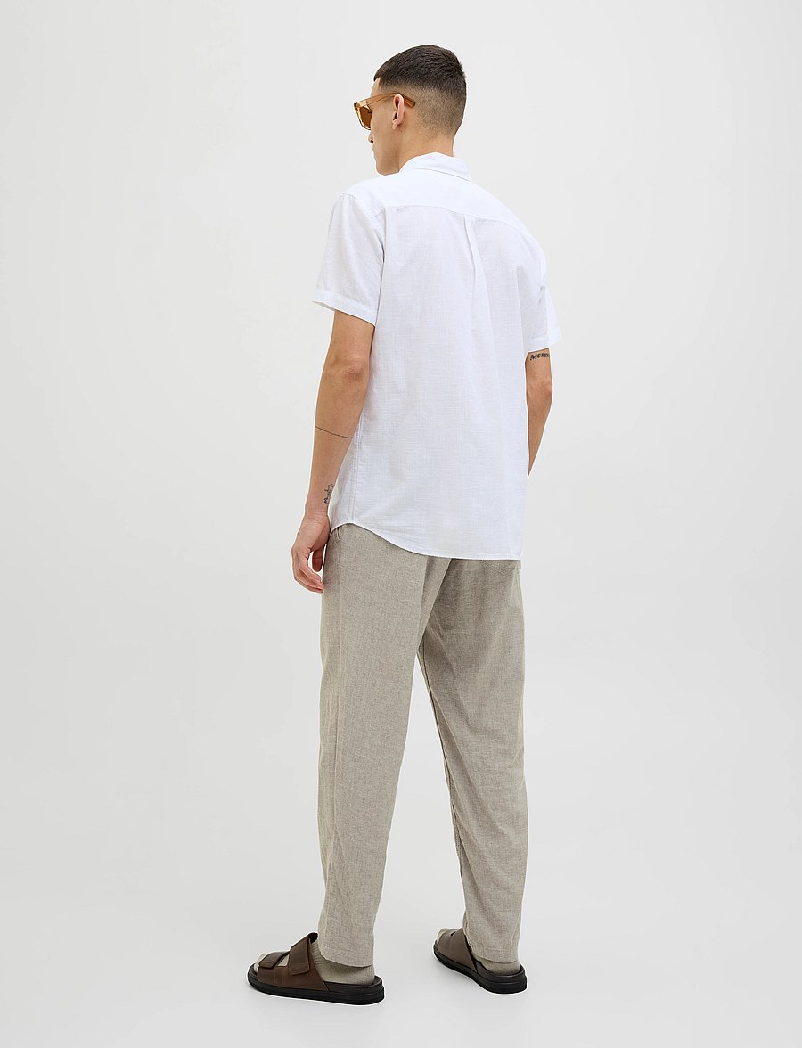 Jack & Jones - JPSTACE BREEZE JOGGER LN - leinenhosen - morel - 3