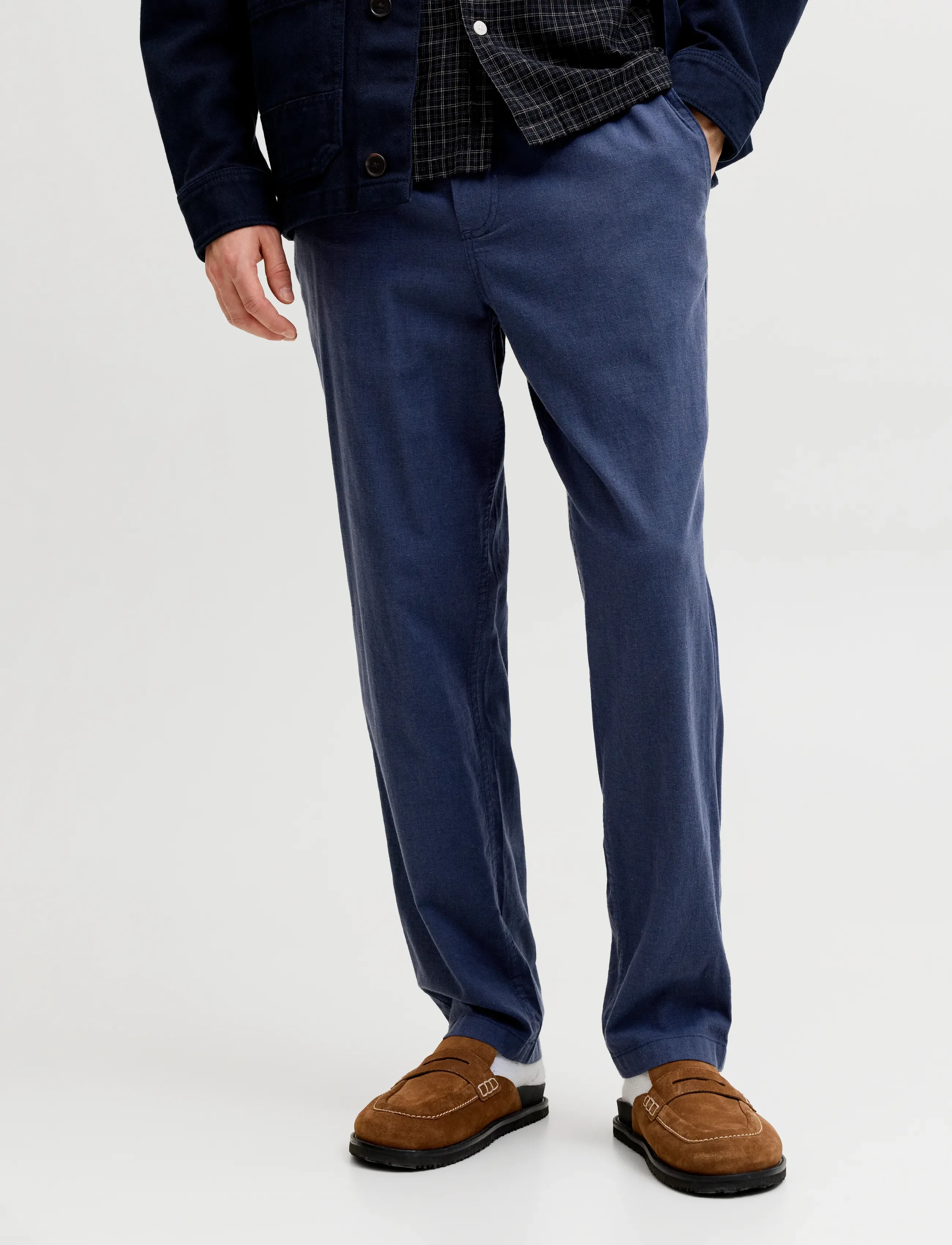 Jack & Jones JPSTACE BREEZE JOGGER LN - Linased püksid - SKY CAPTAIN / navy