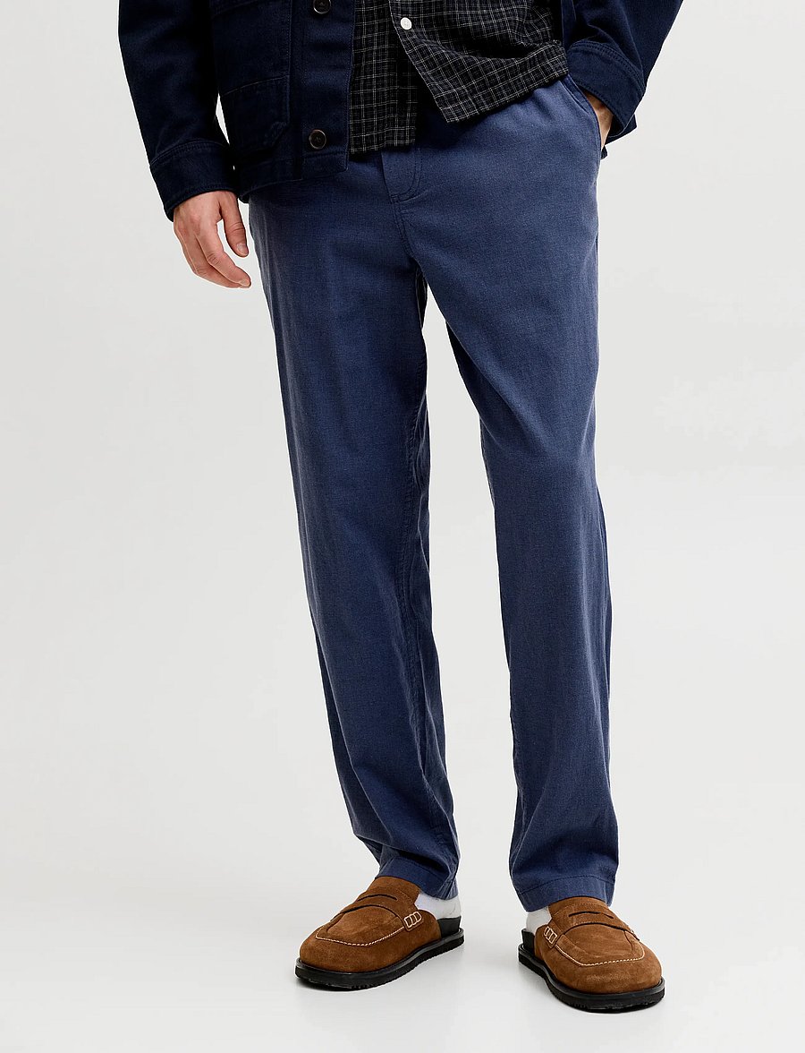 Jack & Jones - JPSTACE BREEZE JOGGER LN - linnebyxor - sky captain - 0