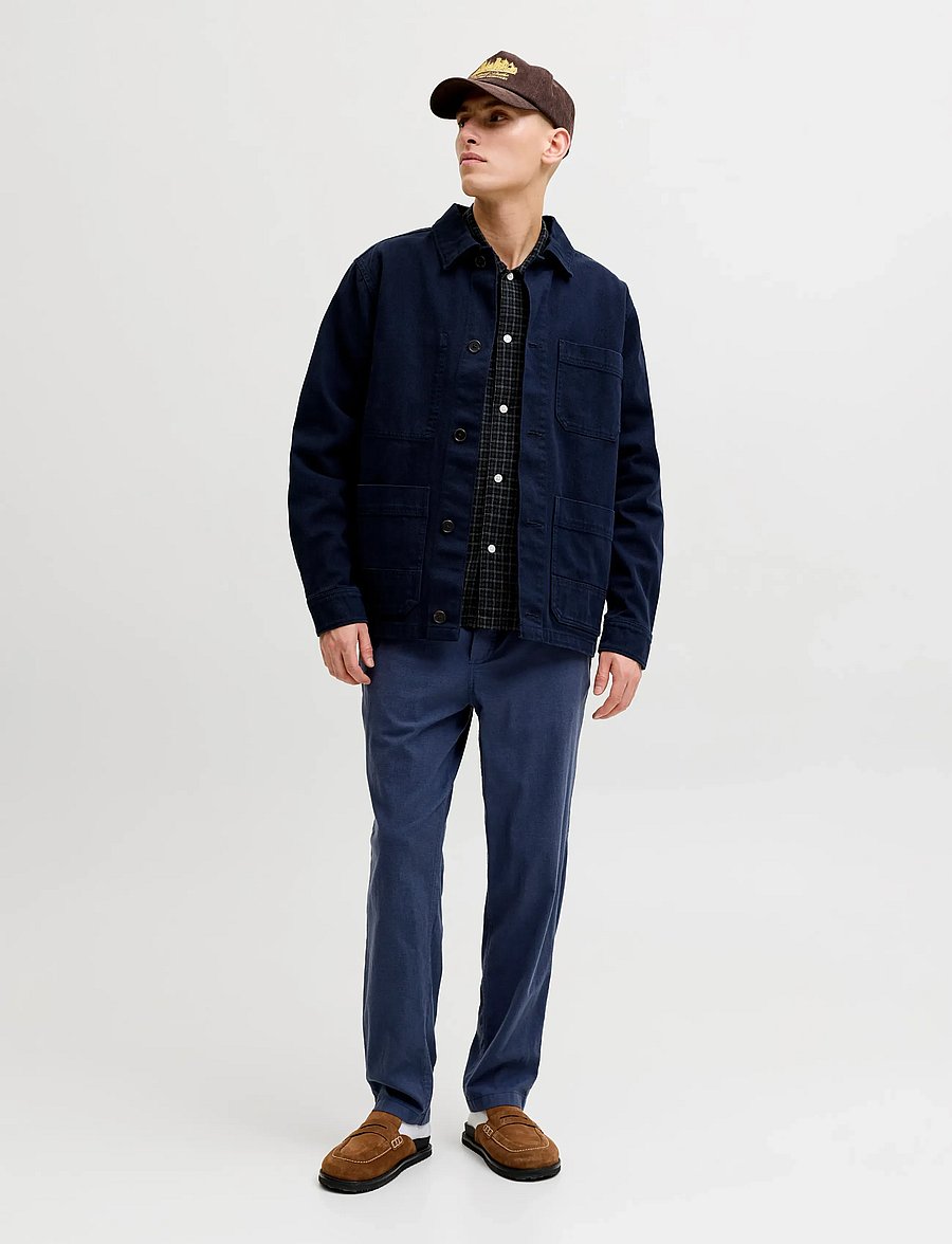 Jack & Jones - JPSTACE BREEZE JOGGER LN - linnebyxor - sky captain - 4