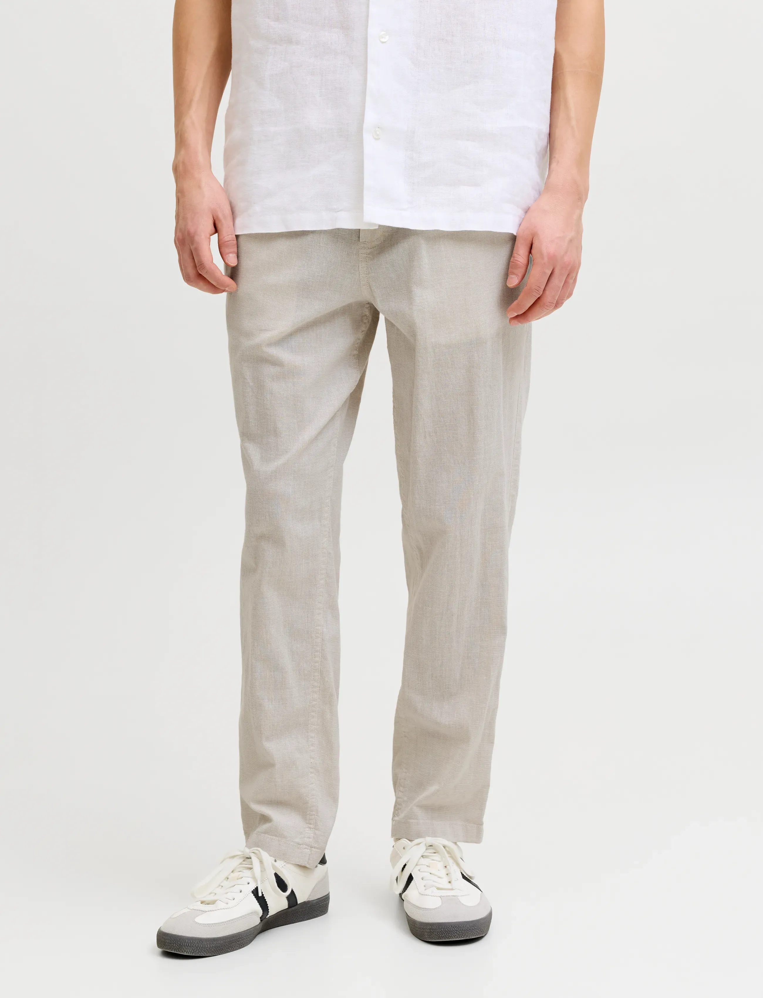 Jack & Jones JPSTACE BREEZE JOGGER LN - Püksid - STRING / cream