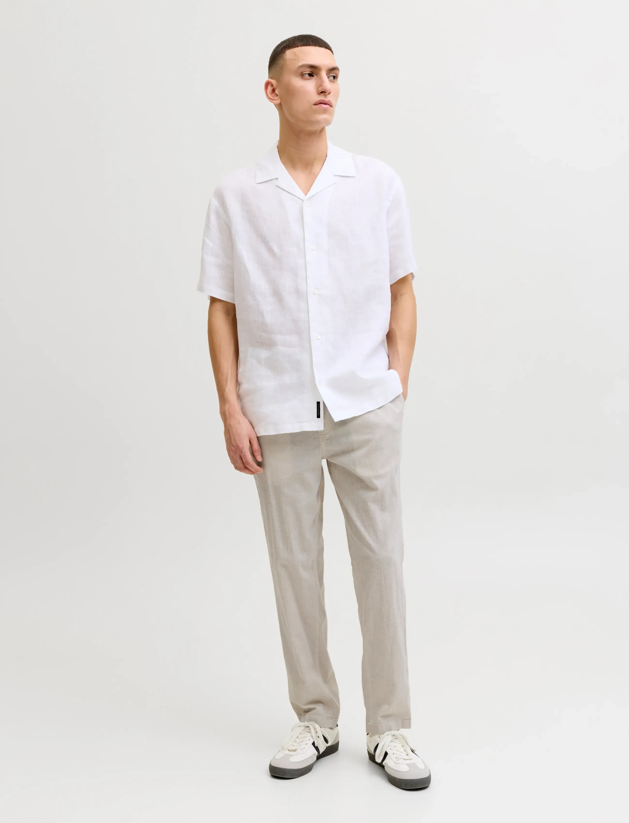 Jack & Jones - JPSTACE BREEZE JOGGER LN - linen trousers - string - 4