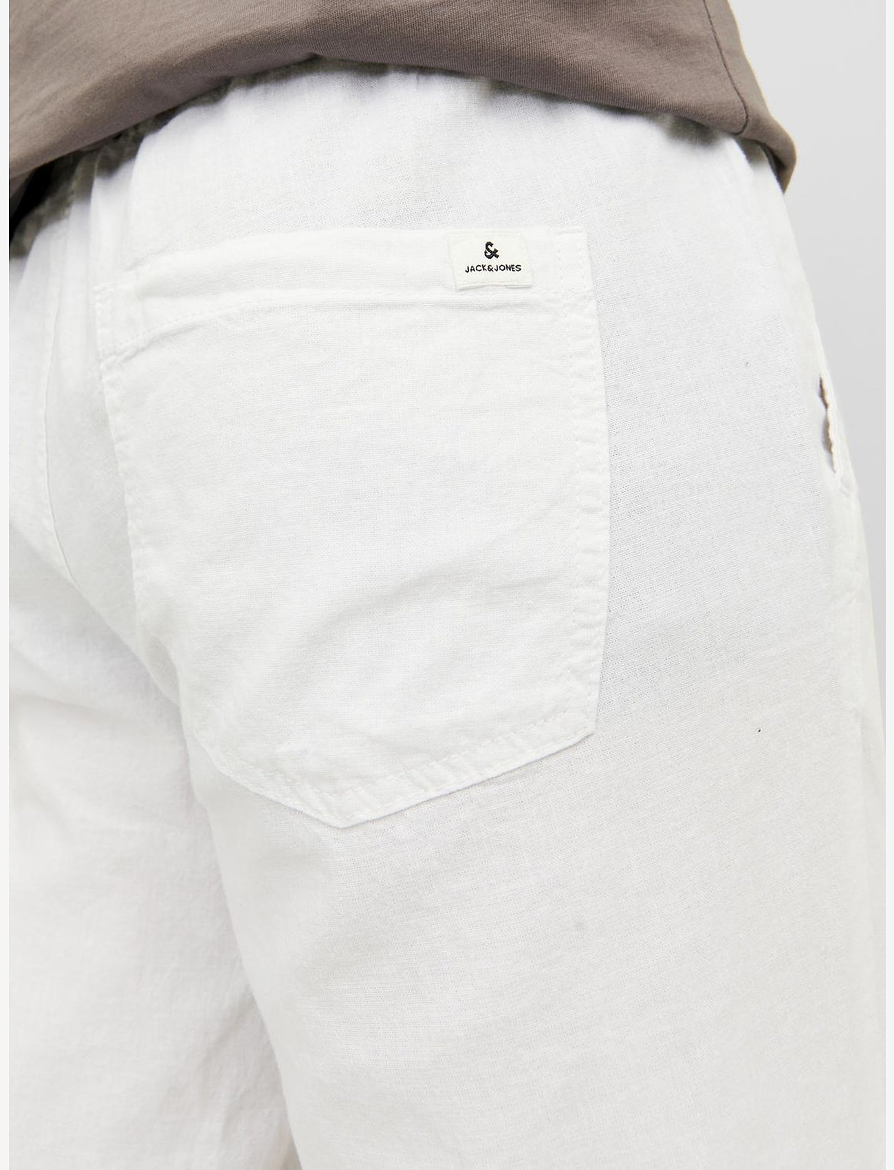 Jack & Jones - JPSTACE BREEZE JOGGER LN - leinenhosen - white - 2