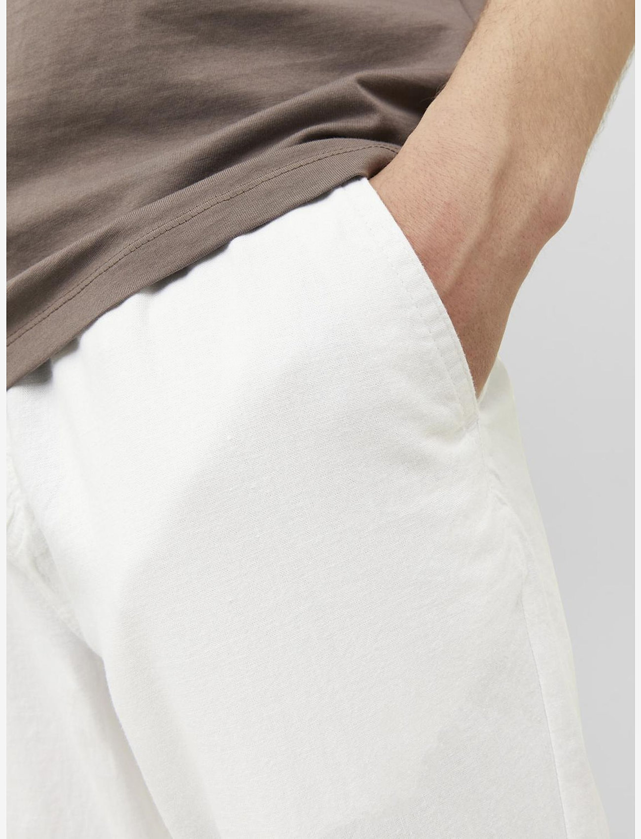Jack & Jones - JPSTACE BREEZE JOGGER LN - leinenhosen - white - 3