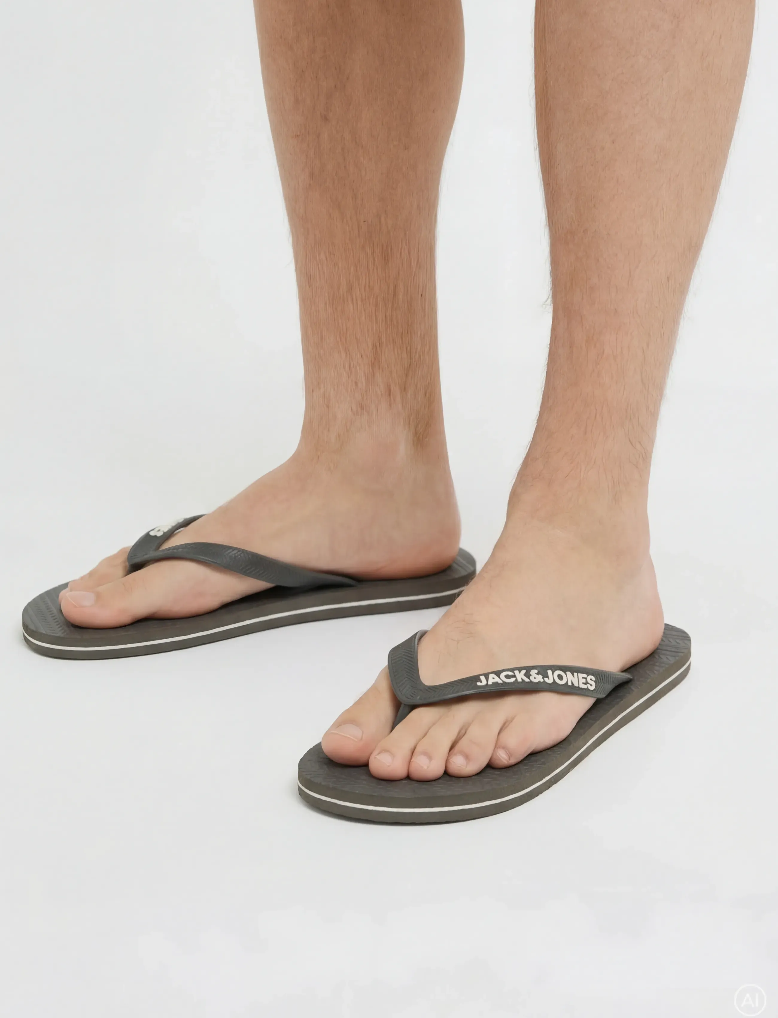 Jack & Jones Jfwbasic Flip Flop Ln, 40-41, Khaki green, Sandaler > Flip Flops, Herre