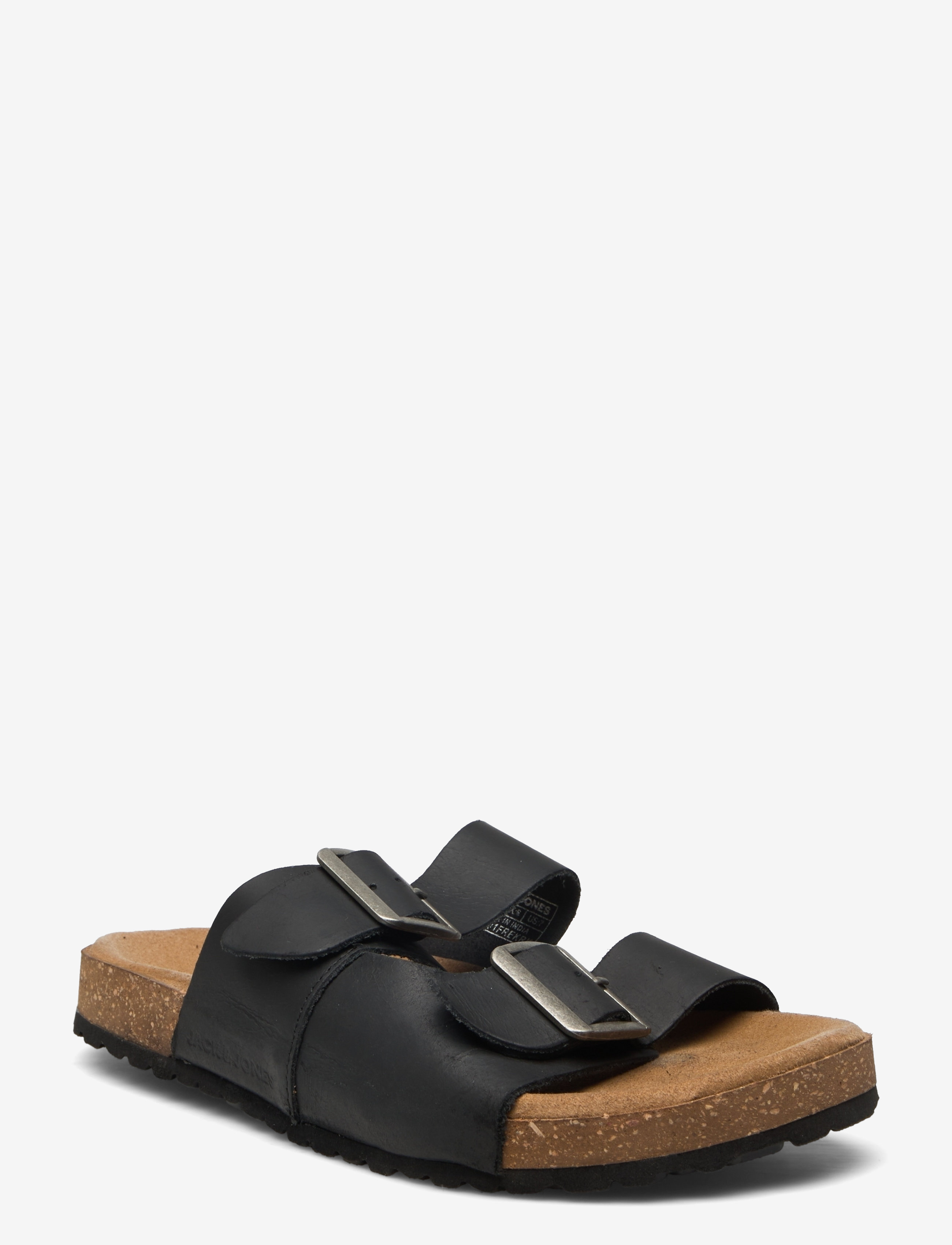 Jack & Jones JFWLOUIS LEATHER SANDAL - Sommersko - ANTHRACITE / black