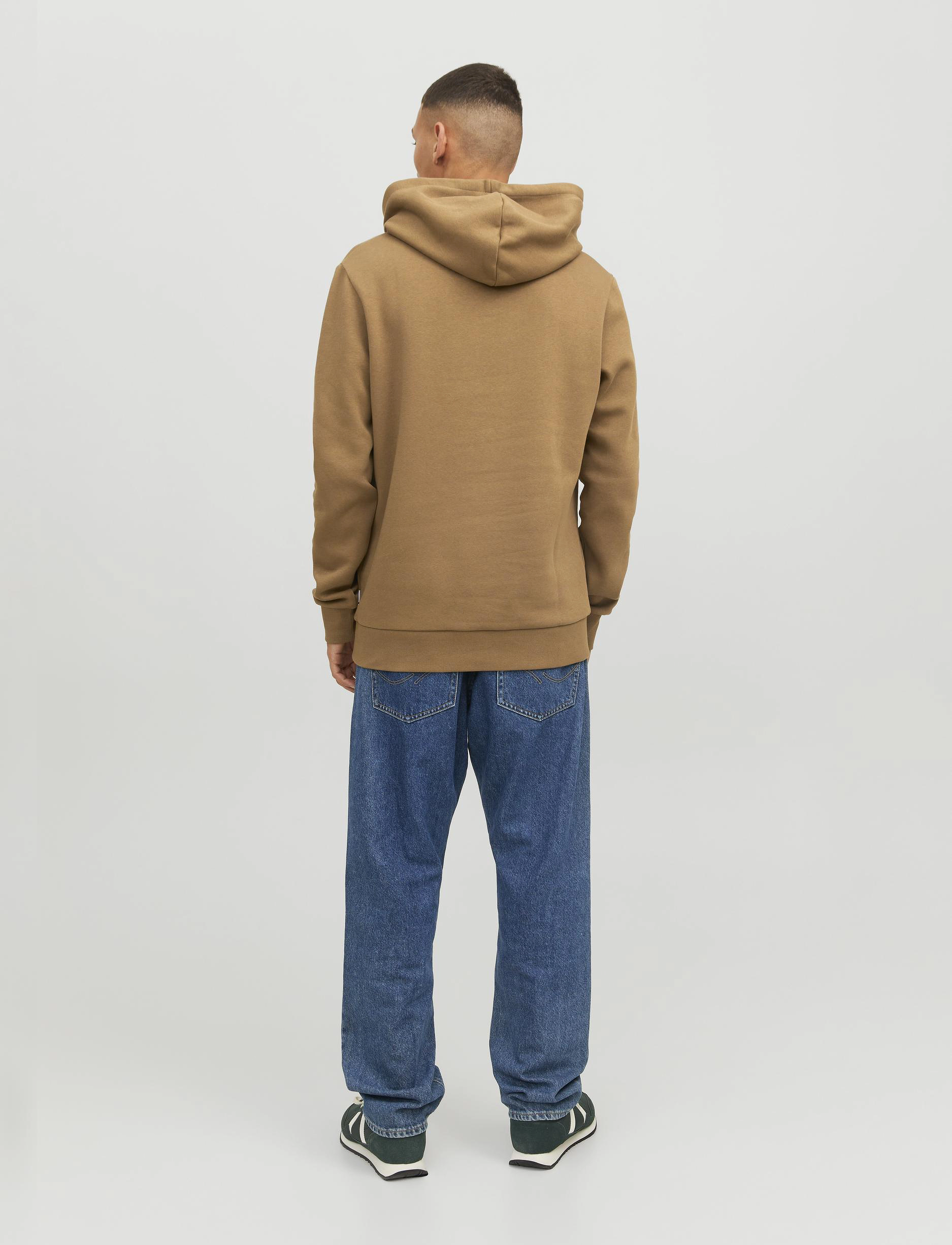 Jack & Jones - JJELOGO SWEAT HOOD 2 COL 23/24 NOOS - otter - 3