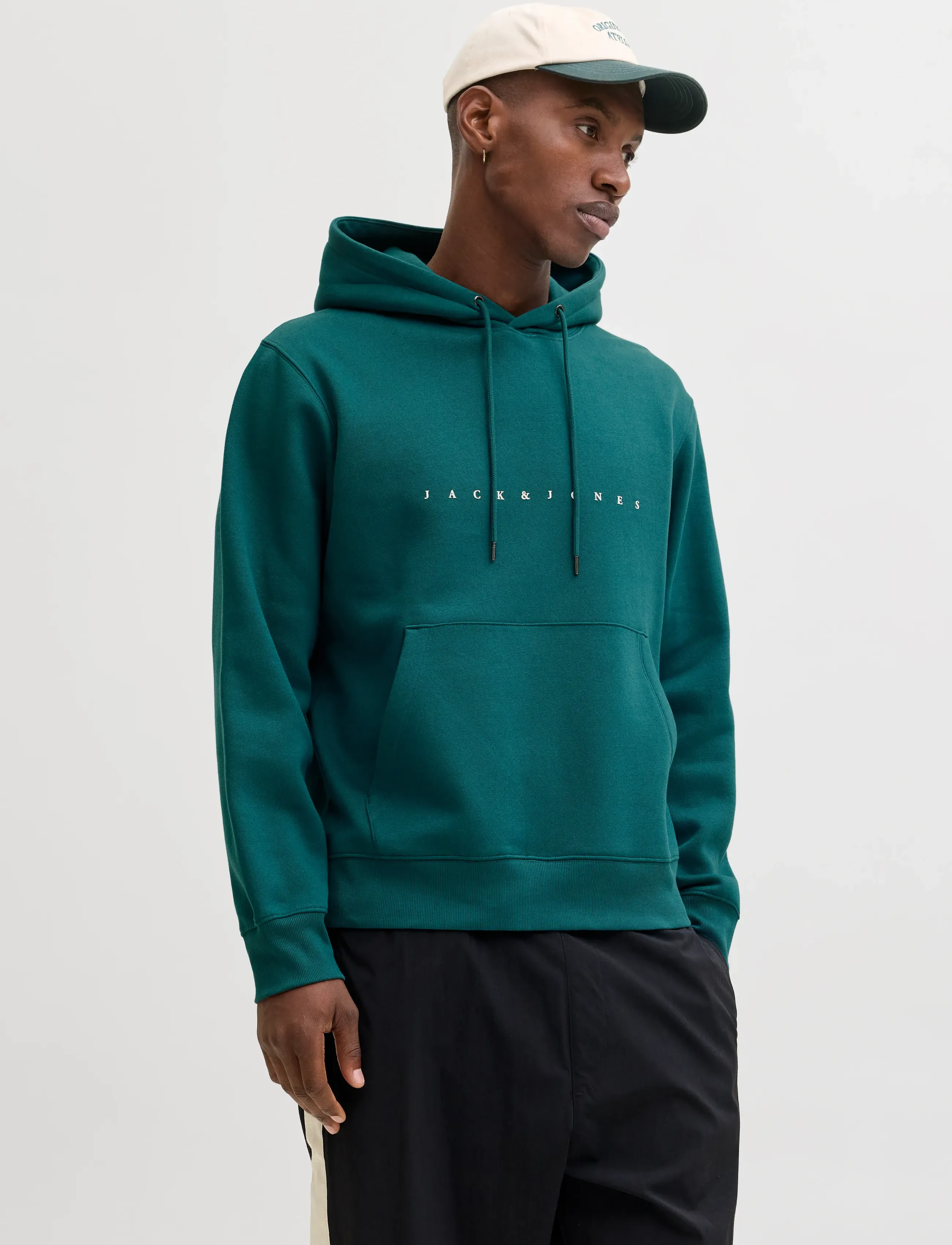 Jack & Jones JJESTAR JJ SWEAT HOOD NOOS - Džemperi ar kapuci - ATLANTIC DEEP / green